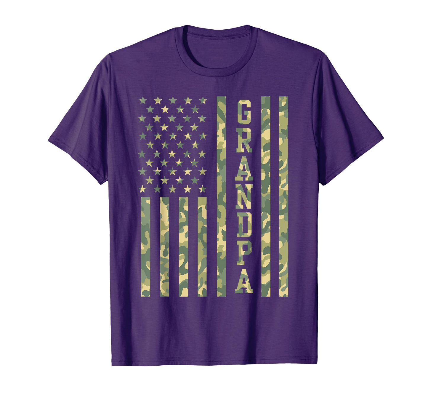 Mens Grandpa American Flag Camo Grandpa Gifts Father's Day T-Shirt