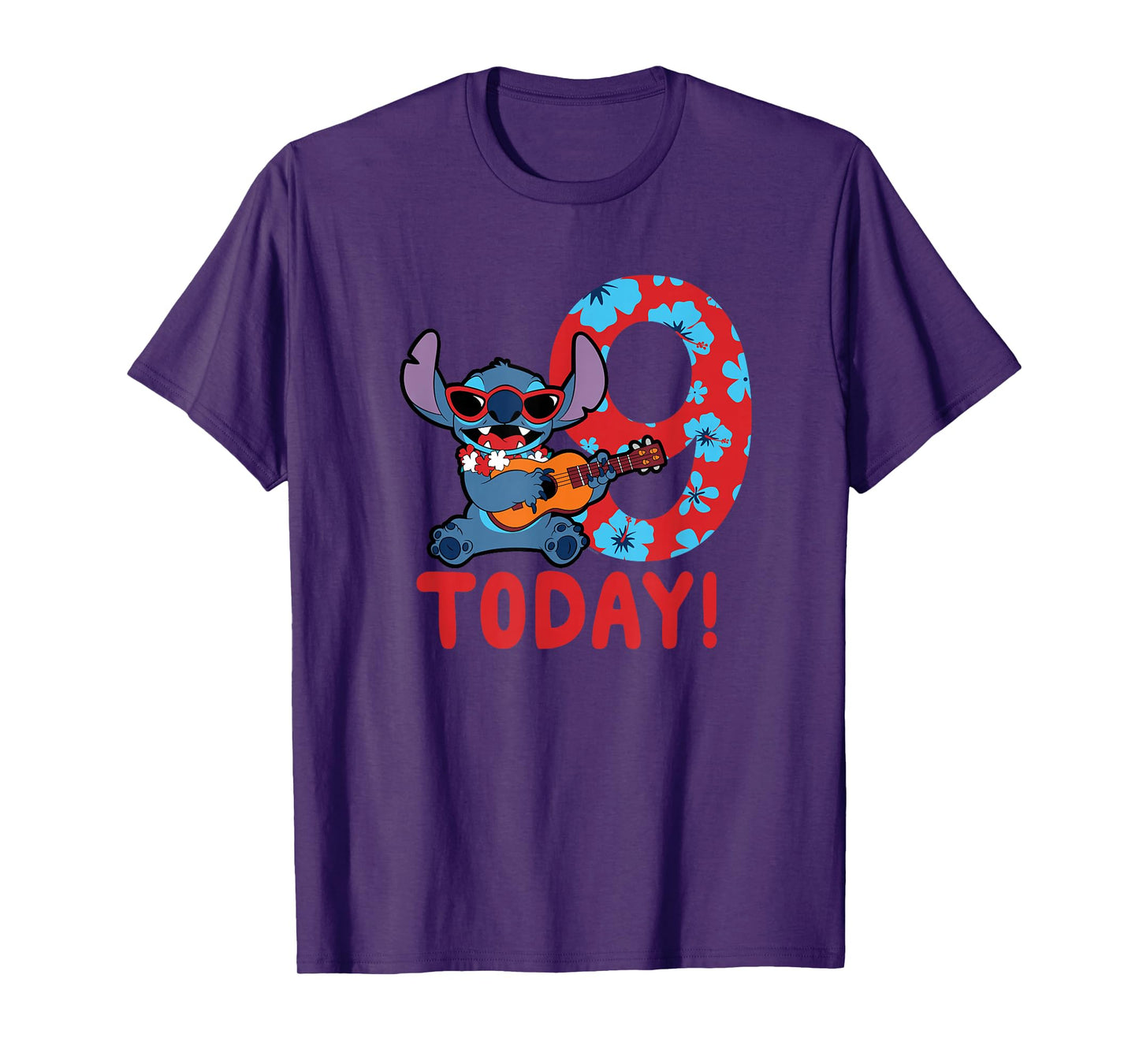Disney Lilo & Stitch Tropical Birthday 9 Years Old Today T-Shirt