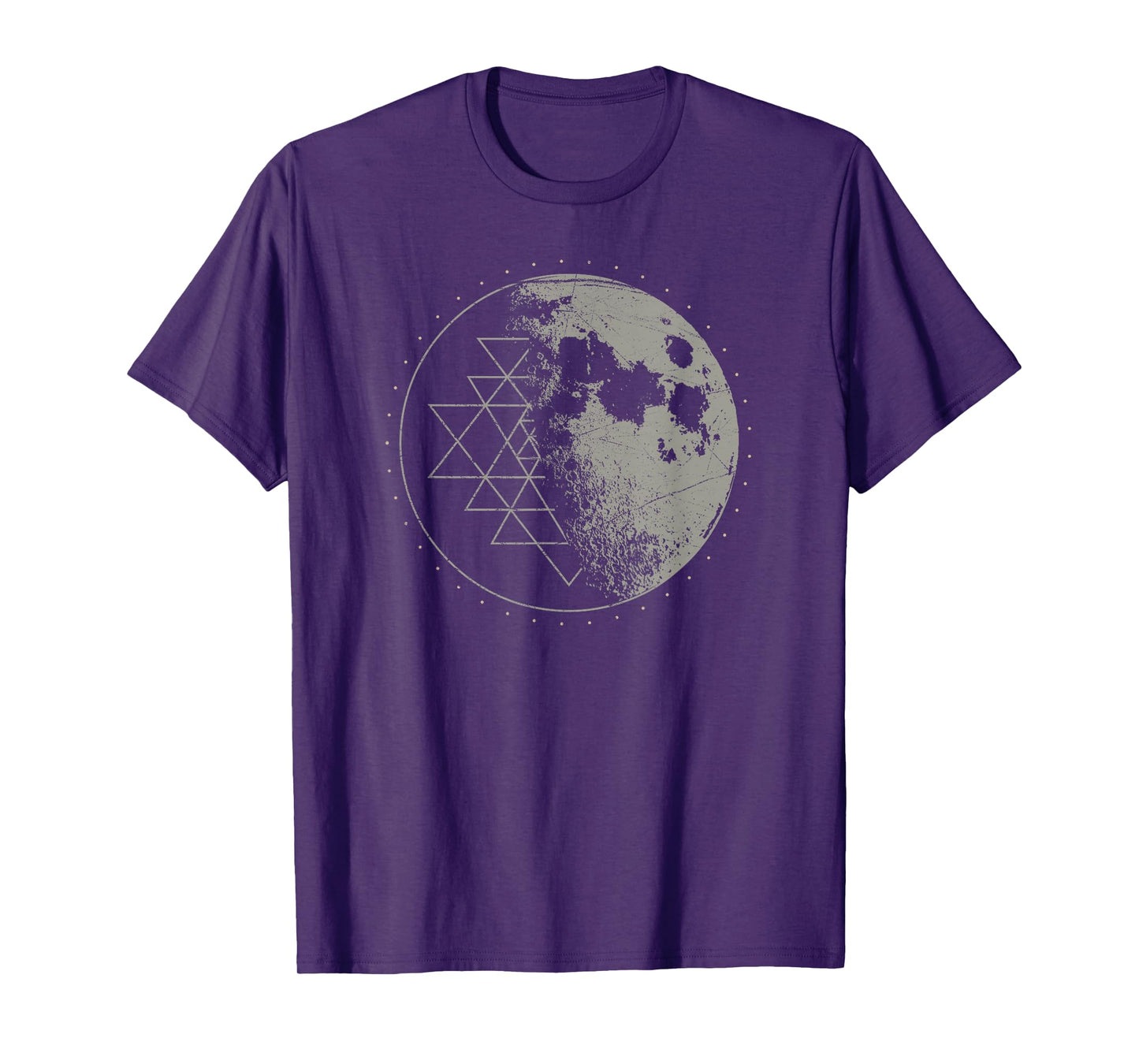 Sacred Geometry Sri Yantra Moon - Psychedelic Vintage Shirt T-Shirt