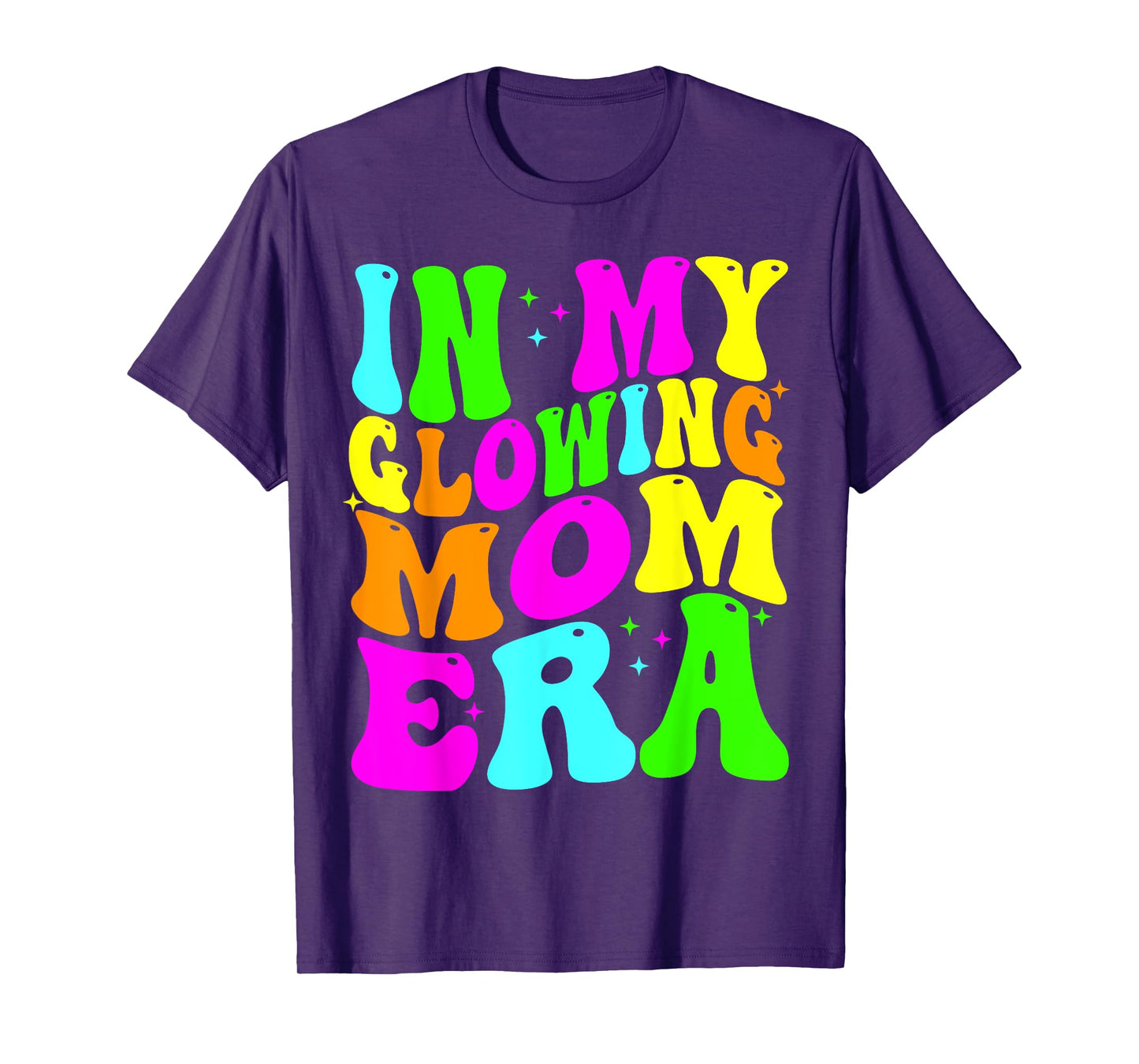 In My Glowing Mom Era Groovy Colorful Bright T-Shirt