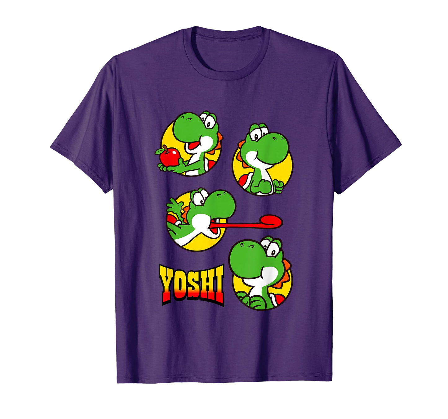 Super Mario Bros Yoshi Big Snack Bubble Portraits T-Shirt