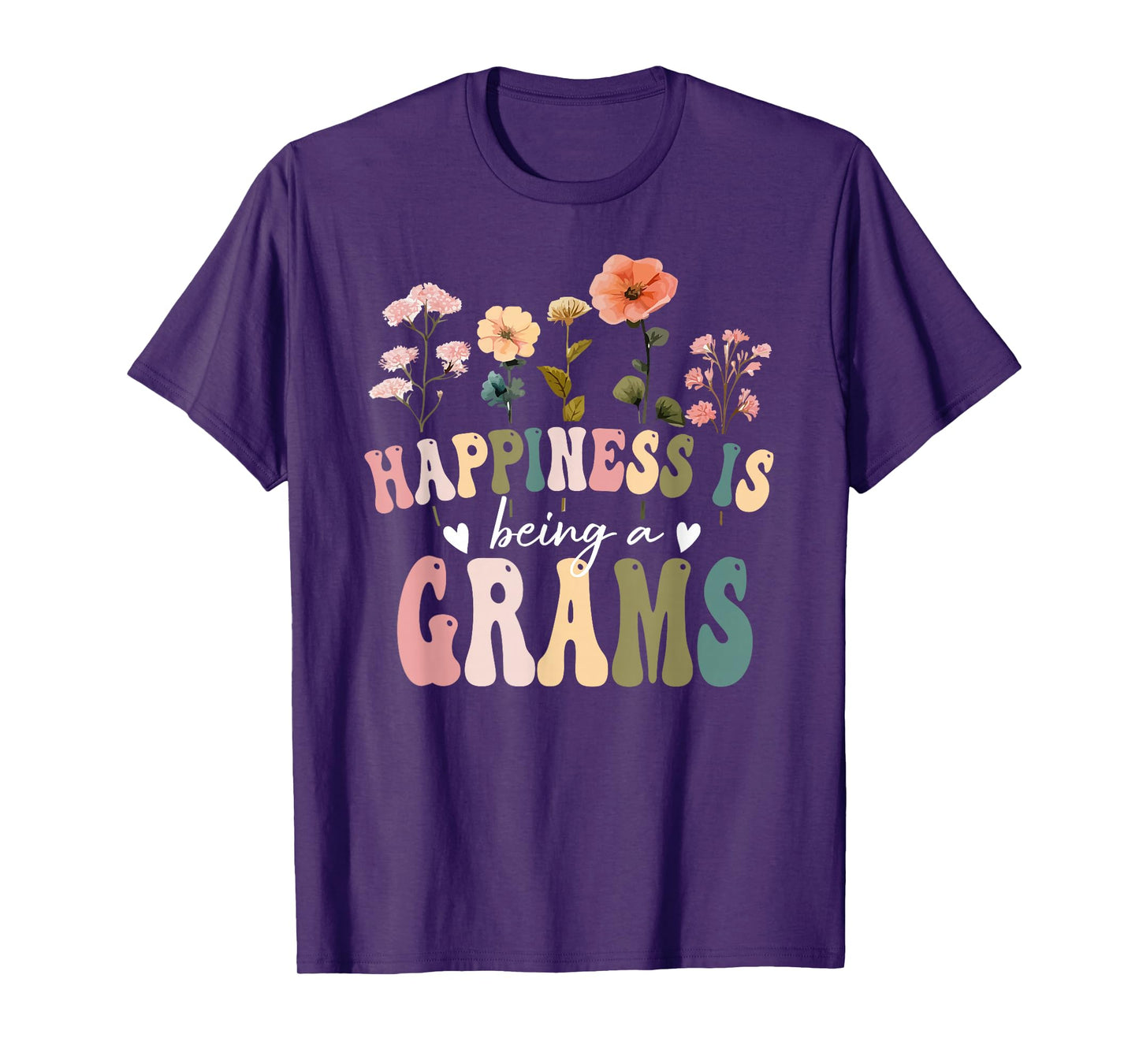Happiness is Being a Grams Floral Design Grams Mother's Day T-Shirt