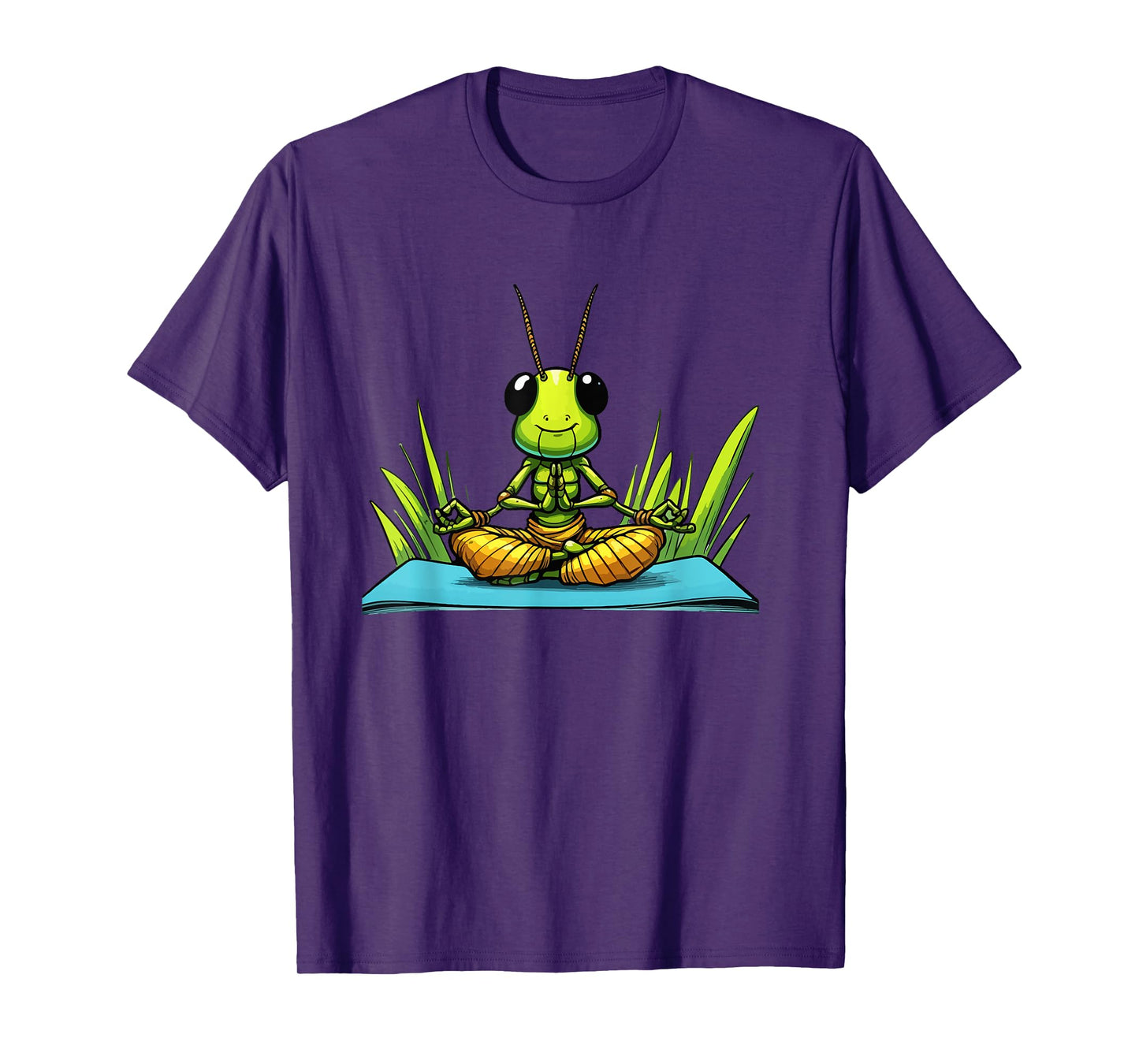 Meditation Grasshopper Yoga Pose Relaxing Animal T-Shirt