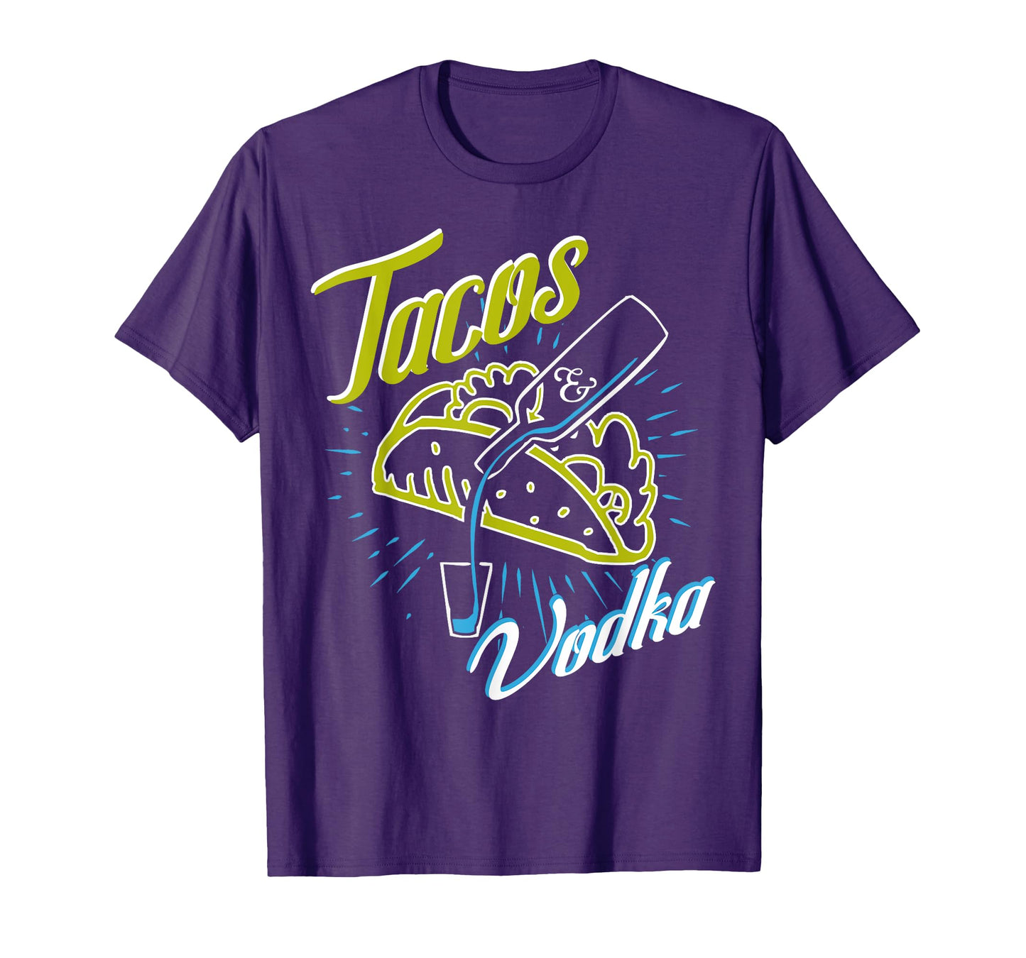 Tacos and Vodka Funny Humor Vintage Drinkers Party T-shirt T-Shirt