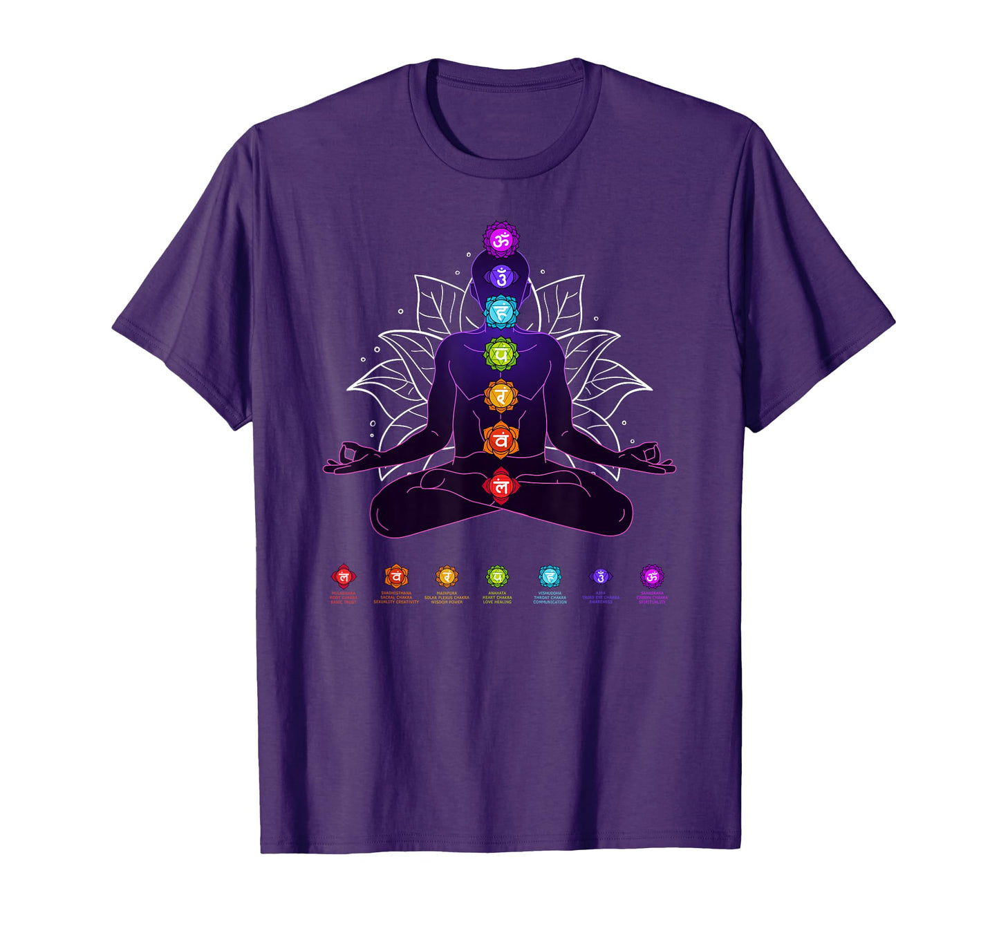 Yoga Chakra Spiritual Body System Meditation T-Shirt