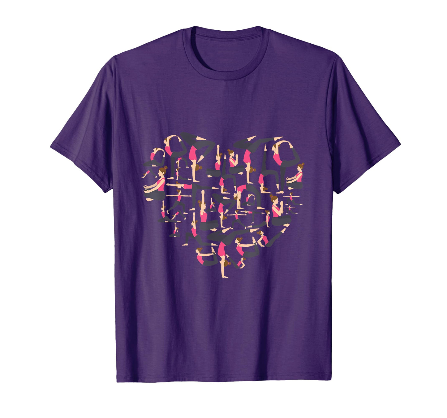 Love Yoga heart meditation pose men girl women Zen Spiritual T-Shirt