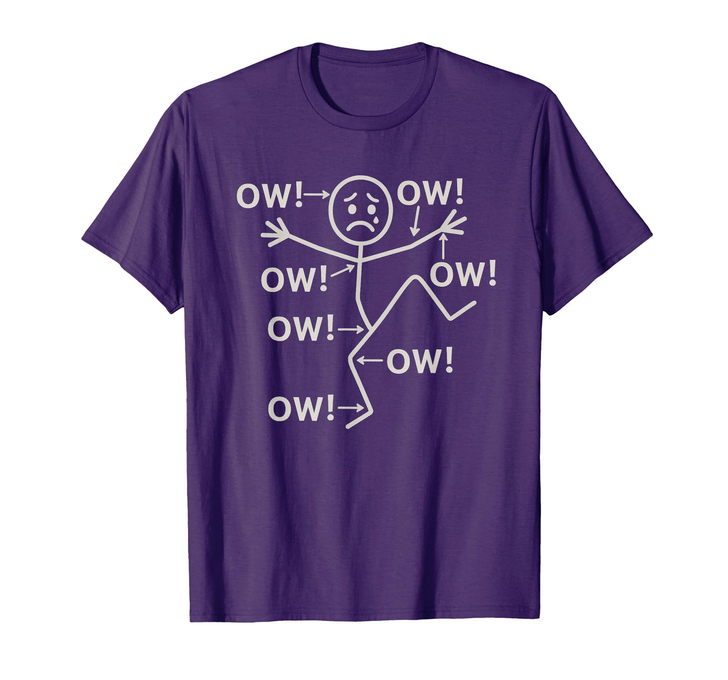 Ow Ow Ow Ow Funny Character Humor Sketch T-Shirt