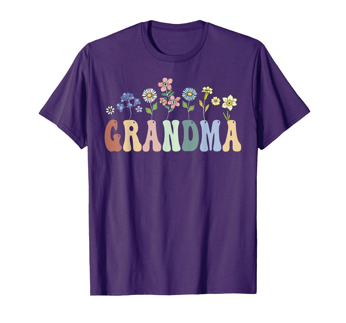 Grandma Gifts Women Wildflower Floral Design Grandma T-Shirt