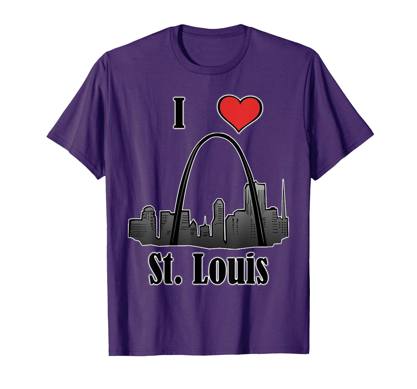 I Love St. Louis Souvenir T-Shirt Gateway Arch Skyline T-Shirt