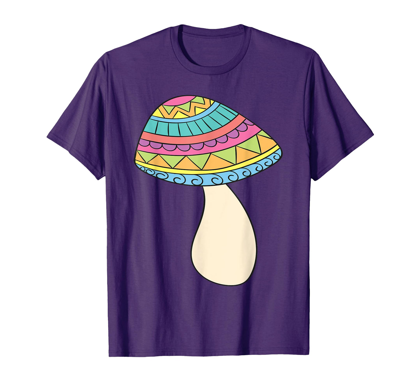PSYCHEDELIC MUSHROOM T-Shirt Trippy Fungi Rainbow Tee Shirt