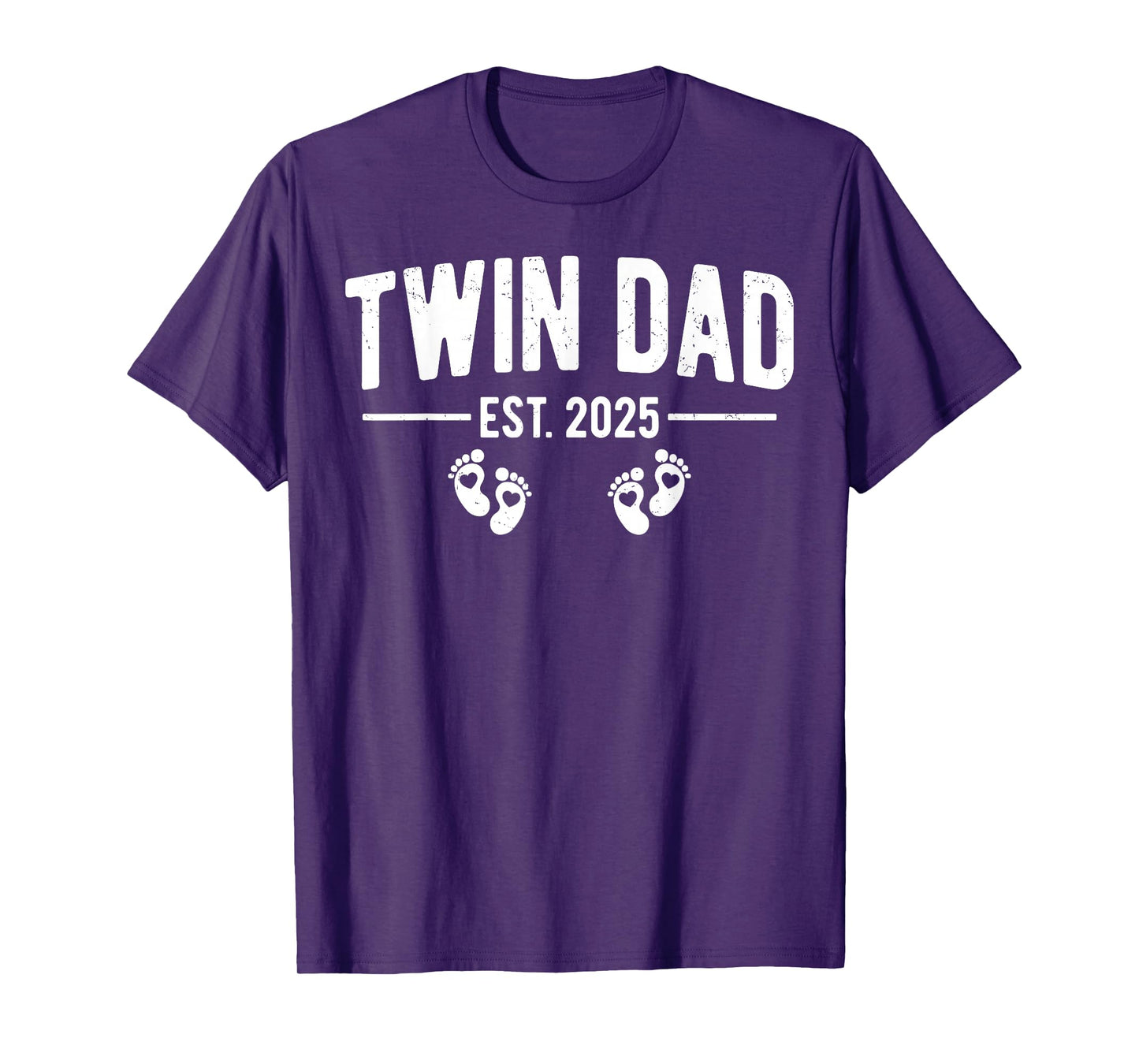 Mens Twin Dad Est. 2025 Father of Twins New Daddy Father's Day T-Shirt