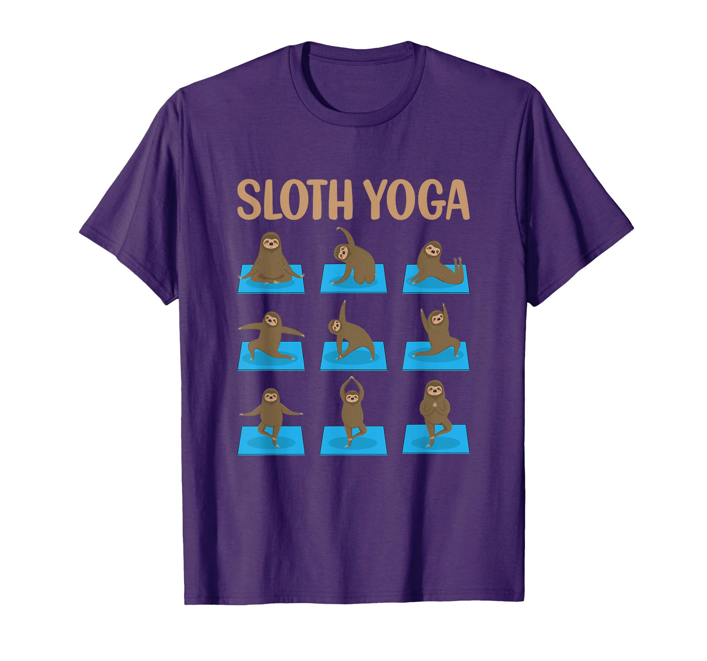 Sloth Yoga Cute Animal Baby Sloth Yoga Poses Zen Graphics T-Shirt