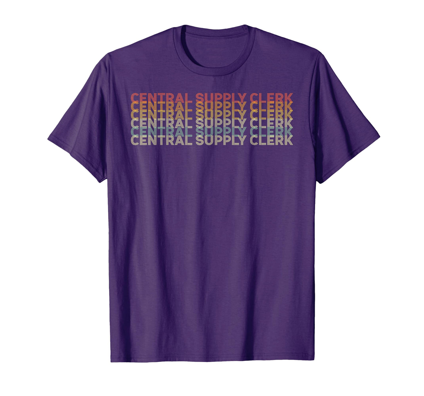 Retro 70s Central Supply Clerk Job Title T-Shirt