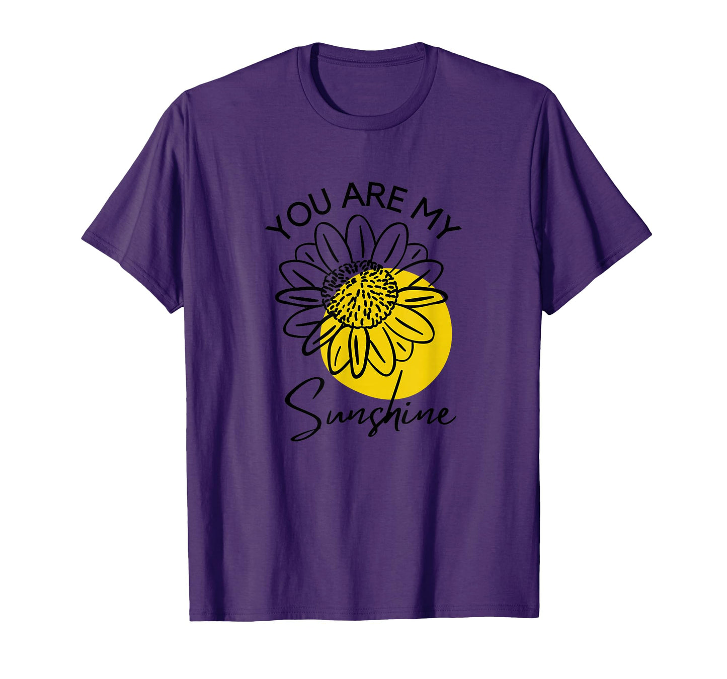 Women's Summer You Are My Sunshine Sunflower Garden Graphic T-Shirt
