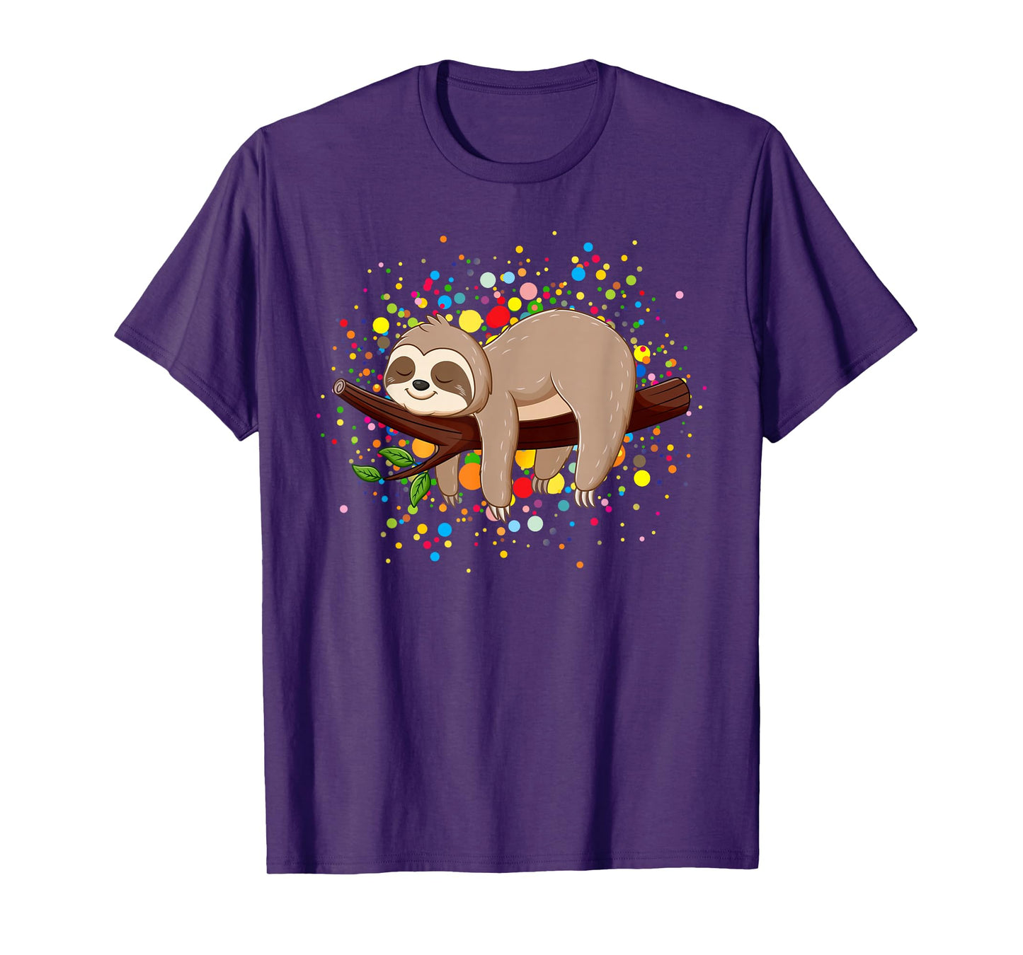 Funny Sloth Lovers Polka Dots Happy Dot Day Girls Boys Kids T-Shirt