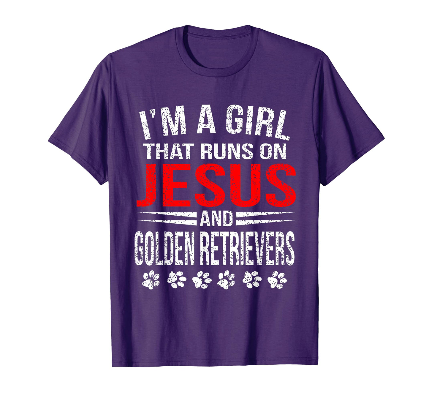 Jesus & Golden Retrievers Girl That Runs On Dog T-Shirt T-Shirt