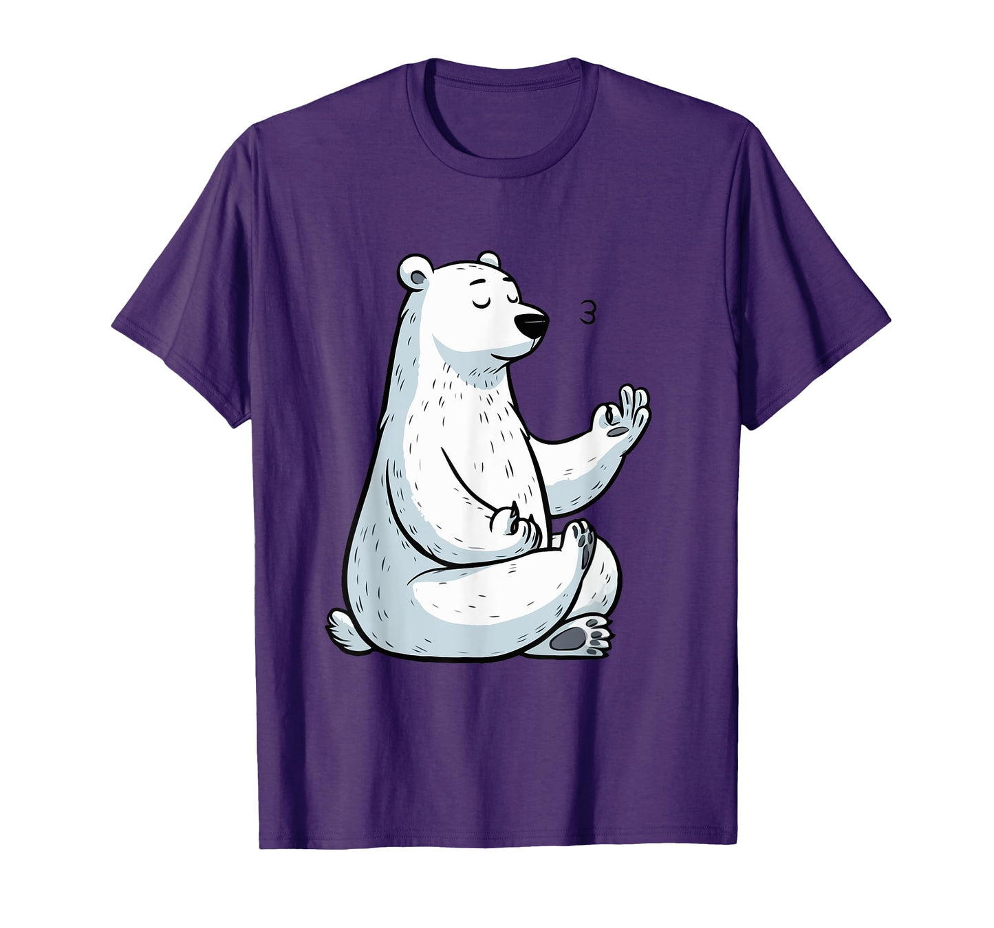 Meditation Polar Bear Yoga Pose Relaxing Animal T-Shirt
