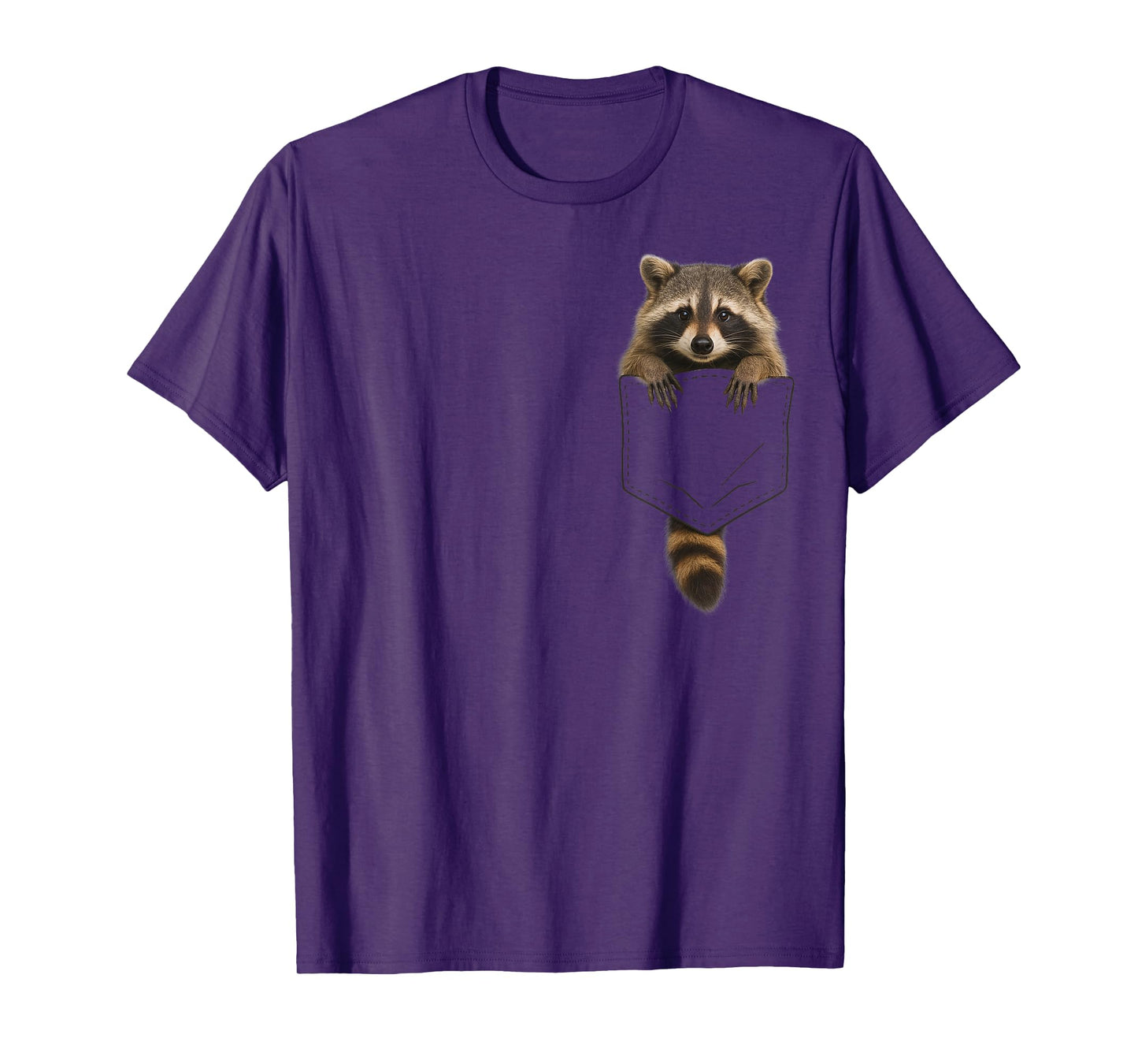 Cute Raccoon Pocket Funny Gifts For Men Women Kid T-Shirt