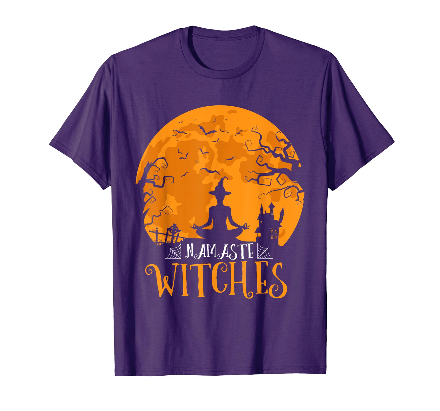 Namaste Witches Men Women Funny Halloween Yoga Lover T-Shirt
