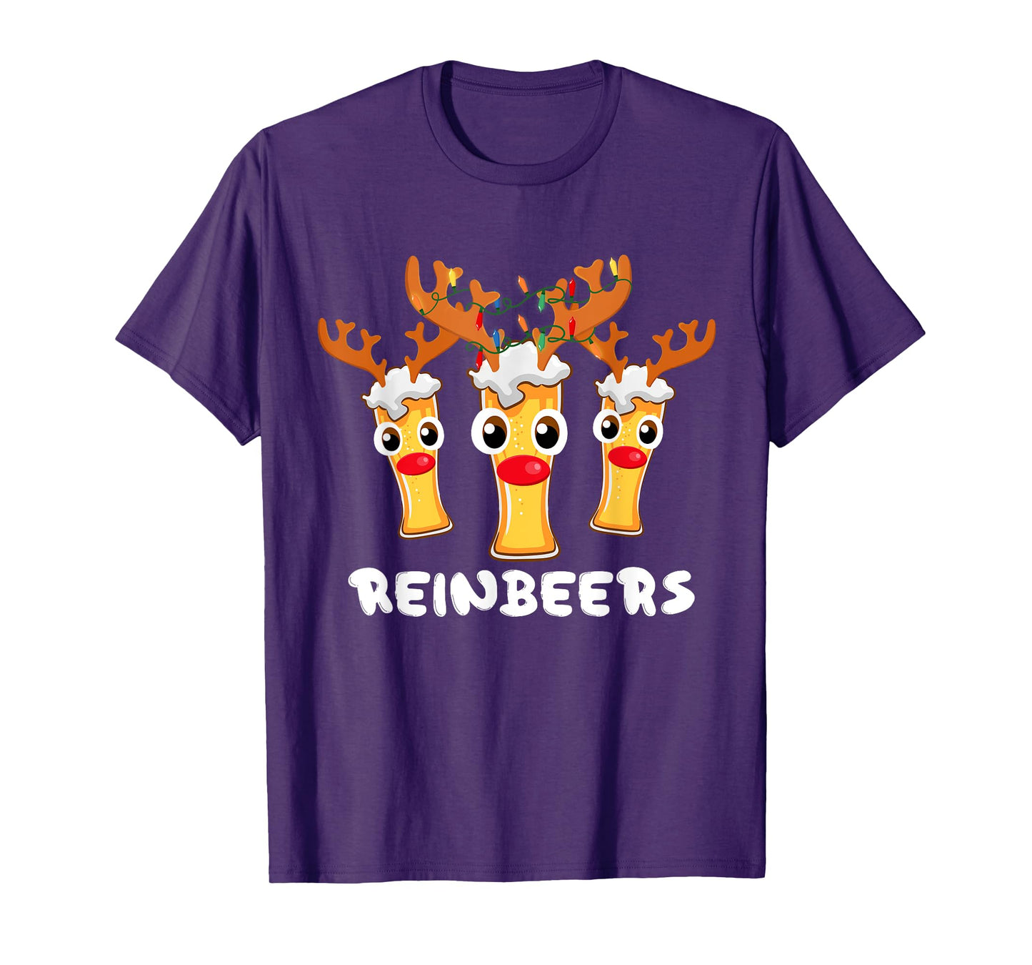 Reinbeers Funny Reindeer Beer Christmas Drinking Xmas Pajama T-Shirt