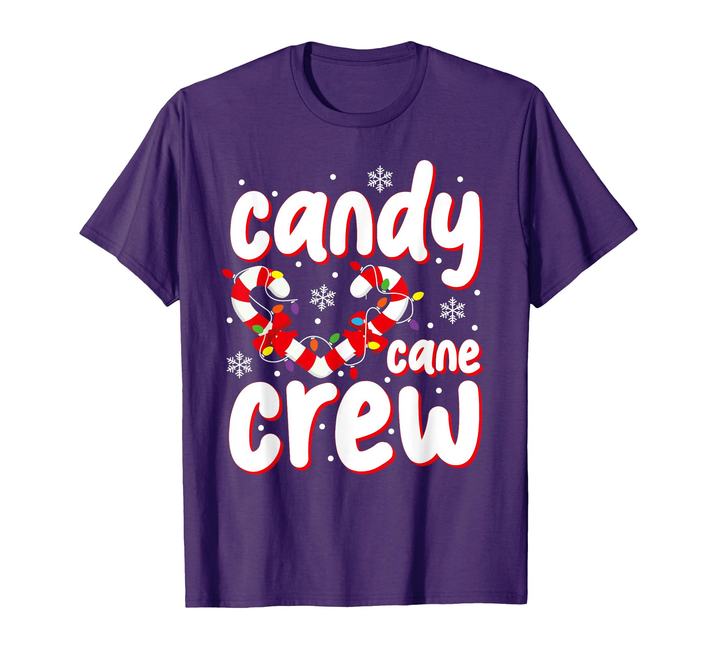 Christmas Candy Cane Crew Santa Xmas Kids Toddler Women Men T-Shirt
