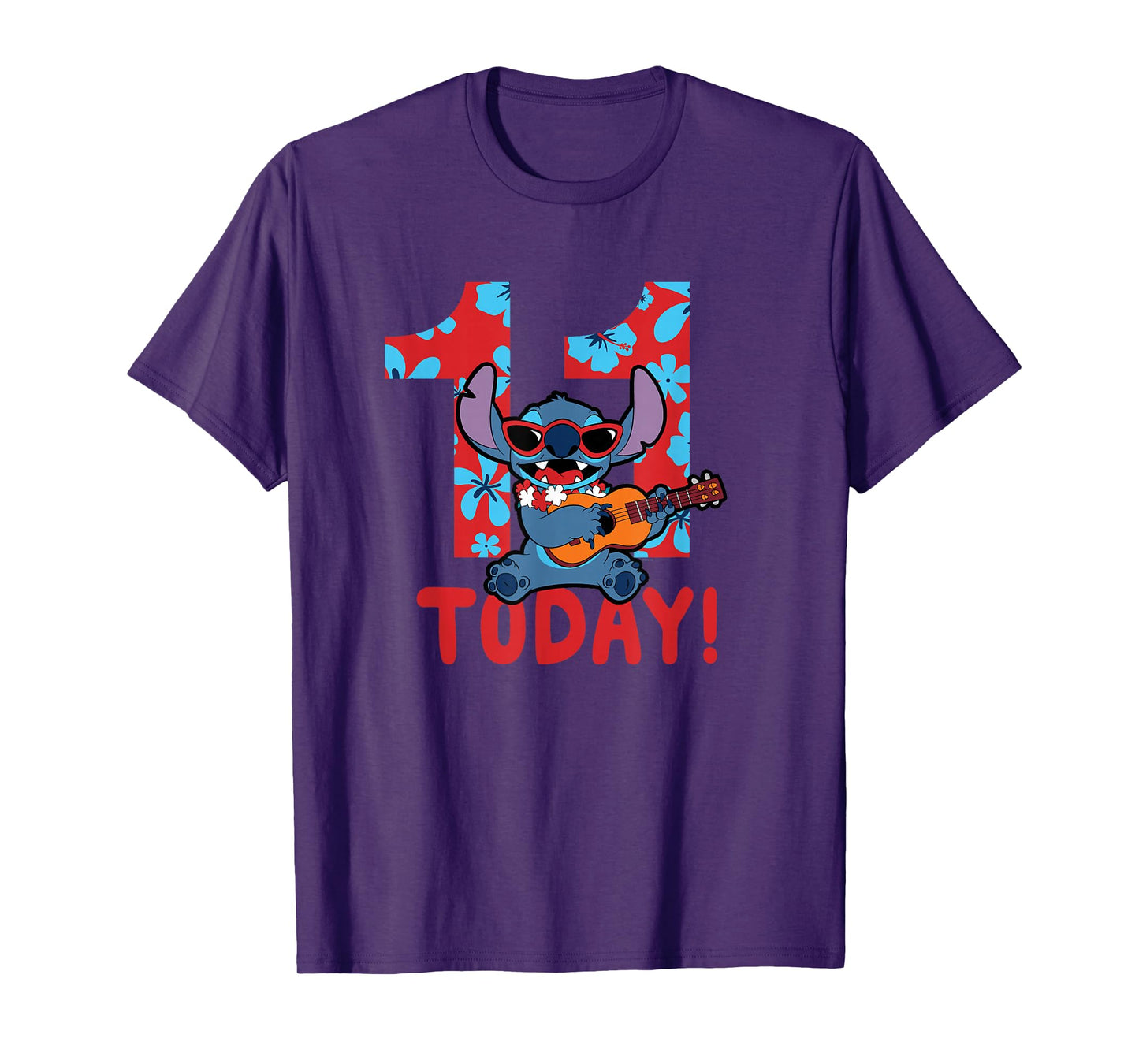Disney Lilo & Stitch Tropical Birthday 11 Years Old Today T-Shirt