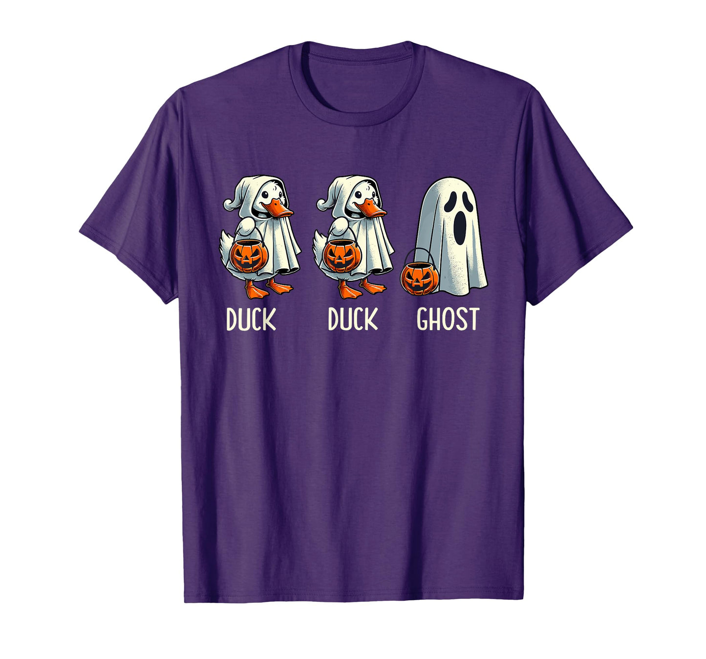 Duck Ghost Pun Trunk or Treat Trick or Treat Funny Halloween T-Shirt