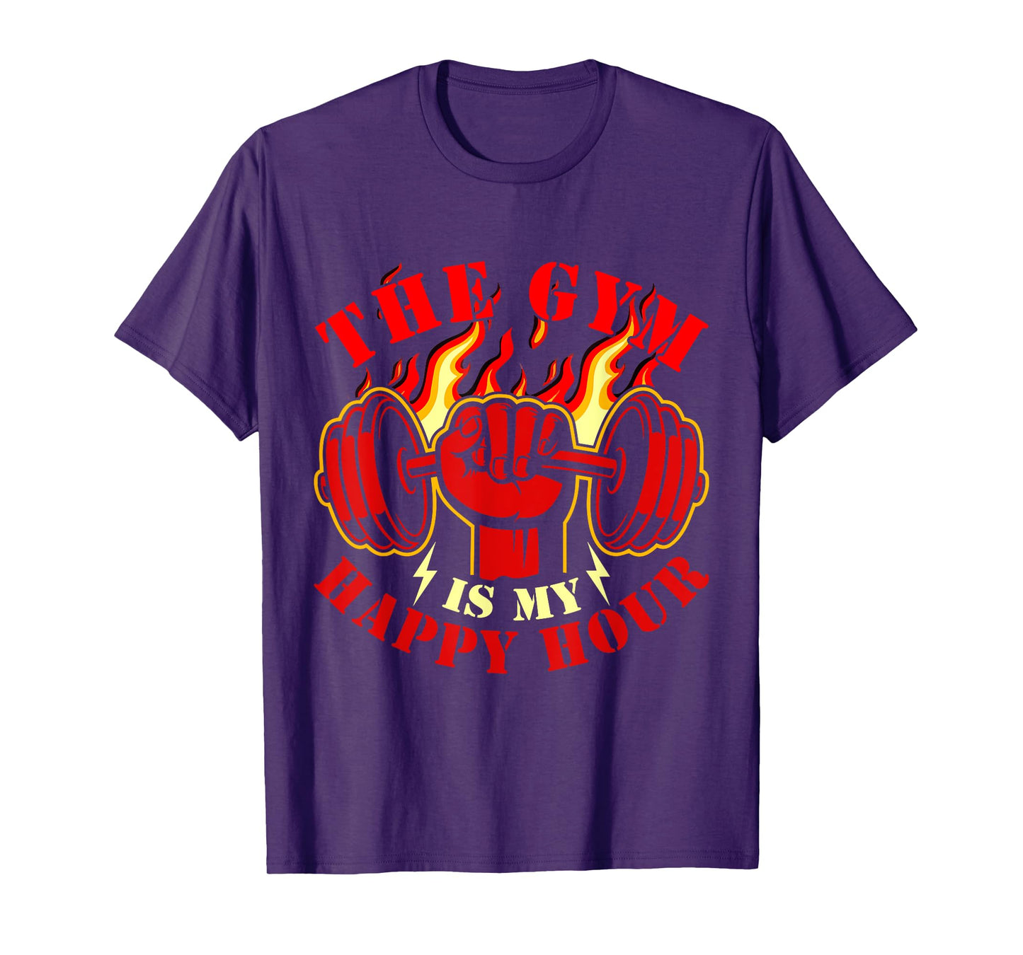 Fitness The Gym Is My Happy Hour Meme Vintage Funny Saying T-Shirt