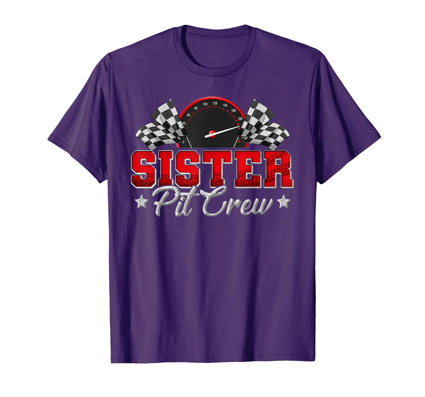 Pit Crew Race Car Racing Sister Family Birthday Party Gift T-Shirt