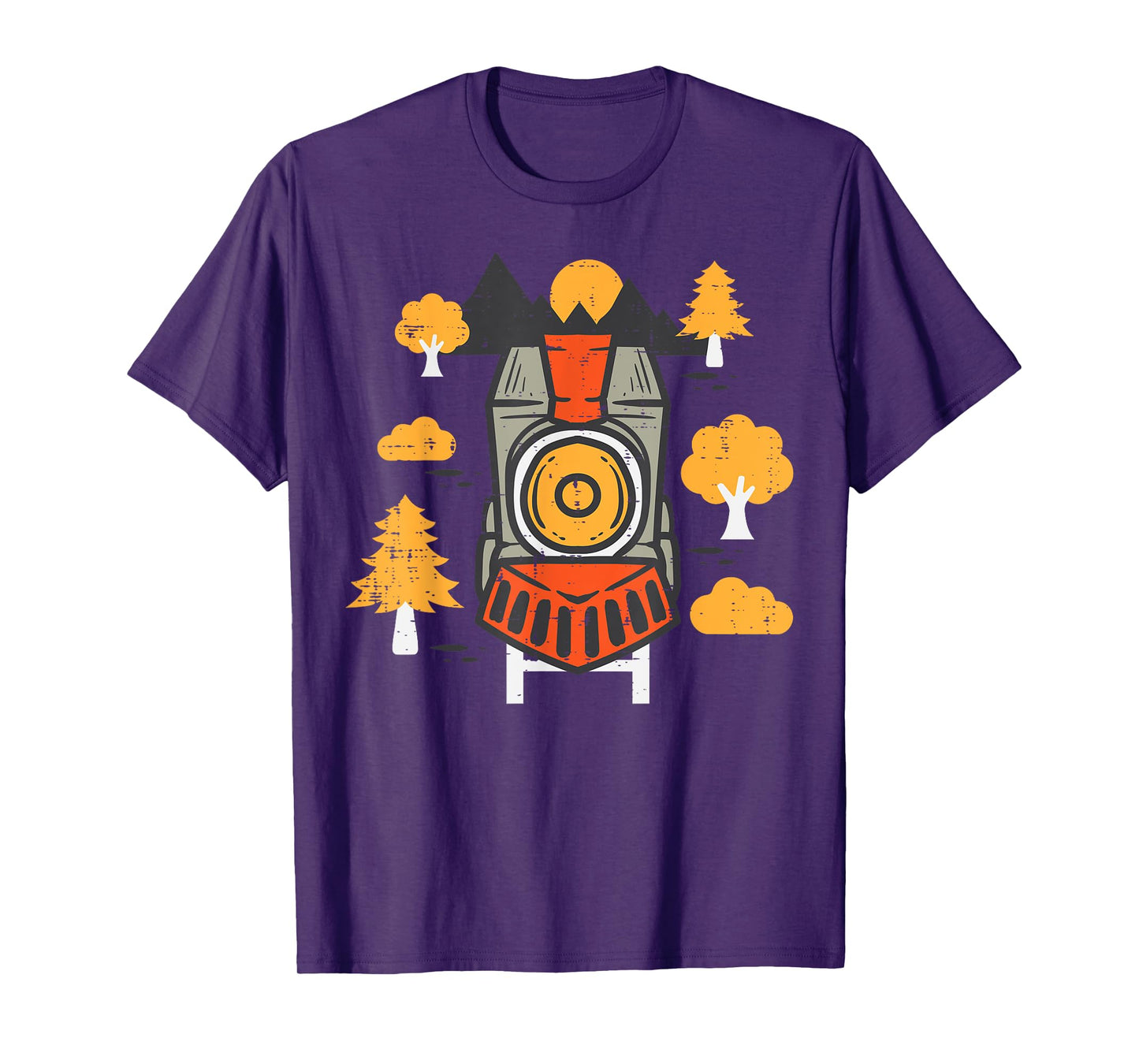 Steam Train Front Cute Locomotive Boys Kids Toddler Men T-Shirt