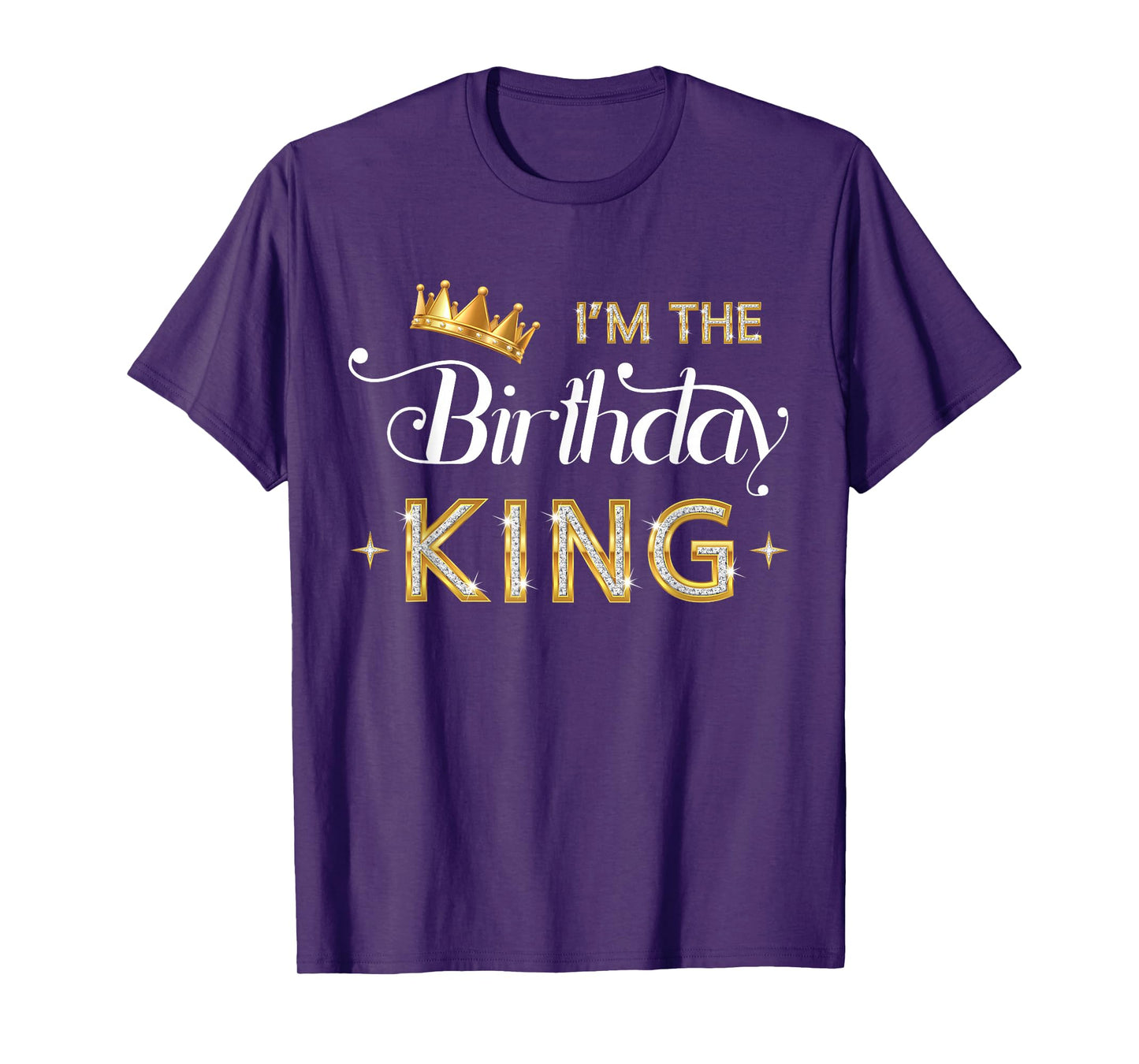 I'm The Birthday King Bday Party Crown Men Boys T-Shirt