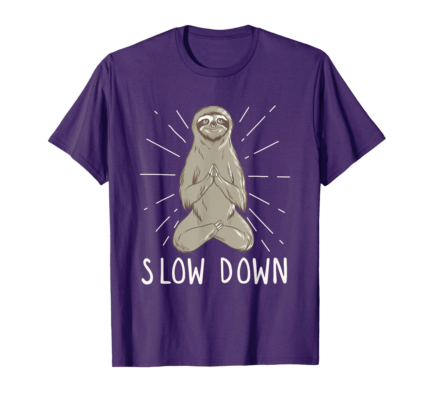 Slow Down Yoga Sloth - Funny Meditation & Yoga T-Shirt
