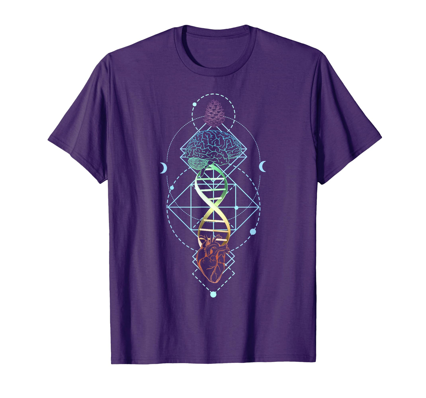 Pineal Gland Pine Cone Third Eye Mind Opening Heart T-Shirt
