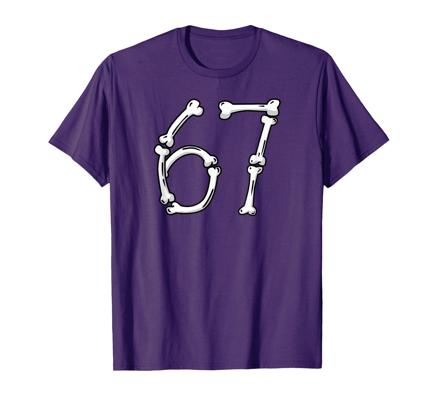 Halloween Number 6 7 Bones Skeleton Costume T-Shirt