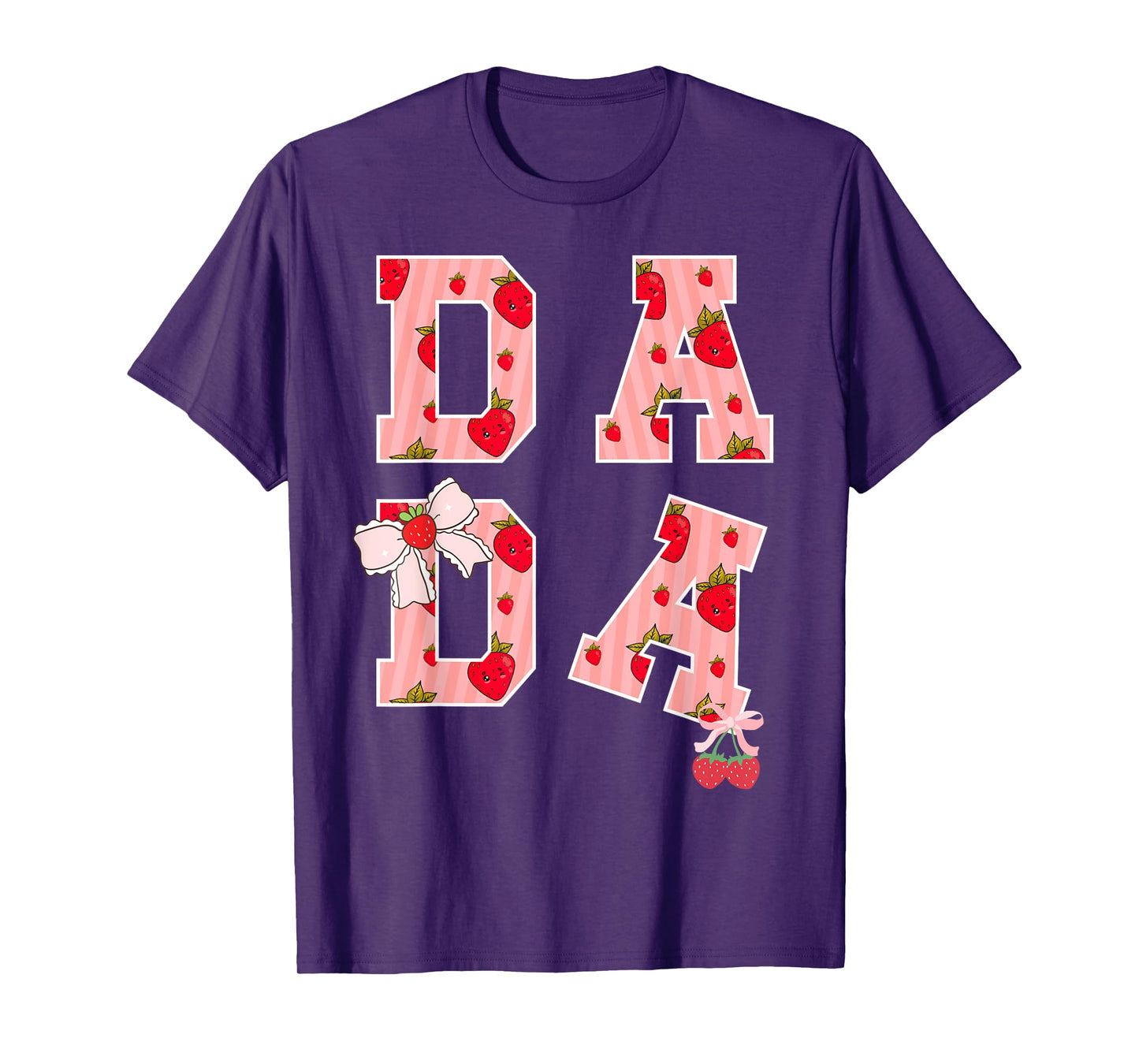 Dada Strawberry First Birthday Party Funny Dad Strawberry T-Shirt