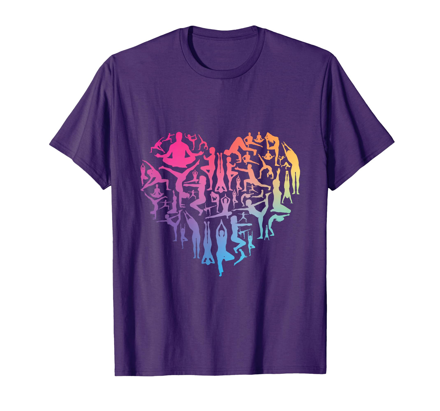 Love Yoga heart meditation pose men girl women Zen Spiritual T-Shirt