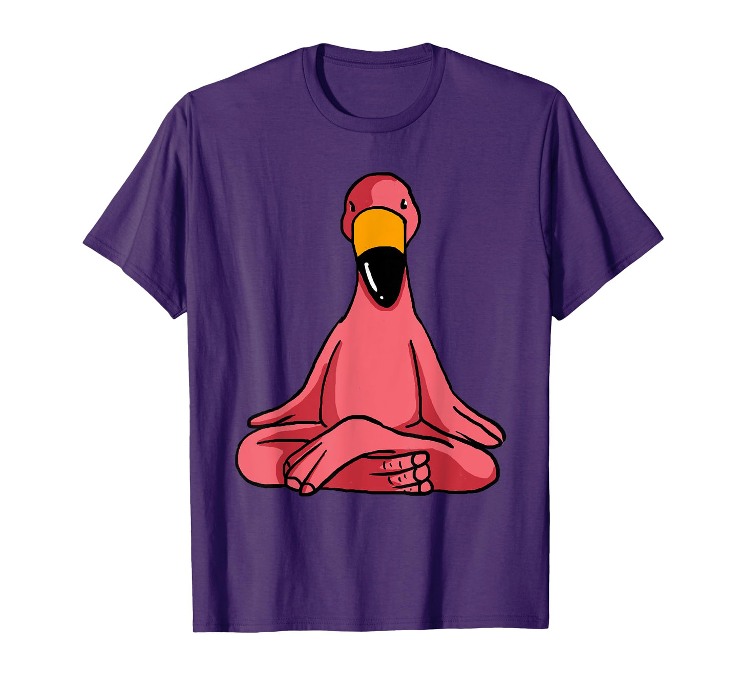 Cute Yoga Flamingos Funny Pink Water Bird Meditation Lovers T-Shirt