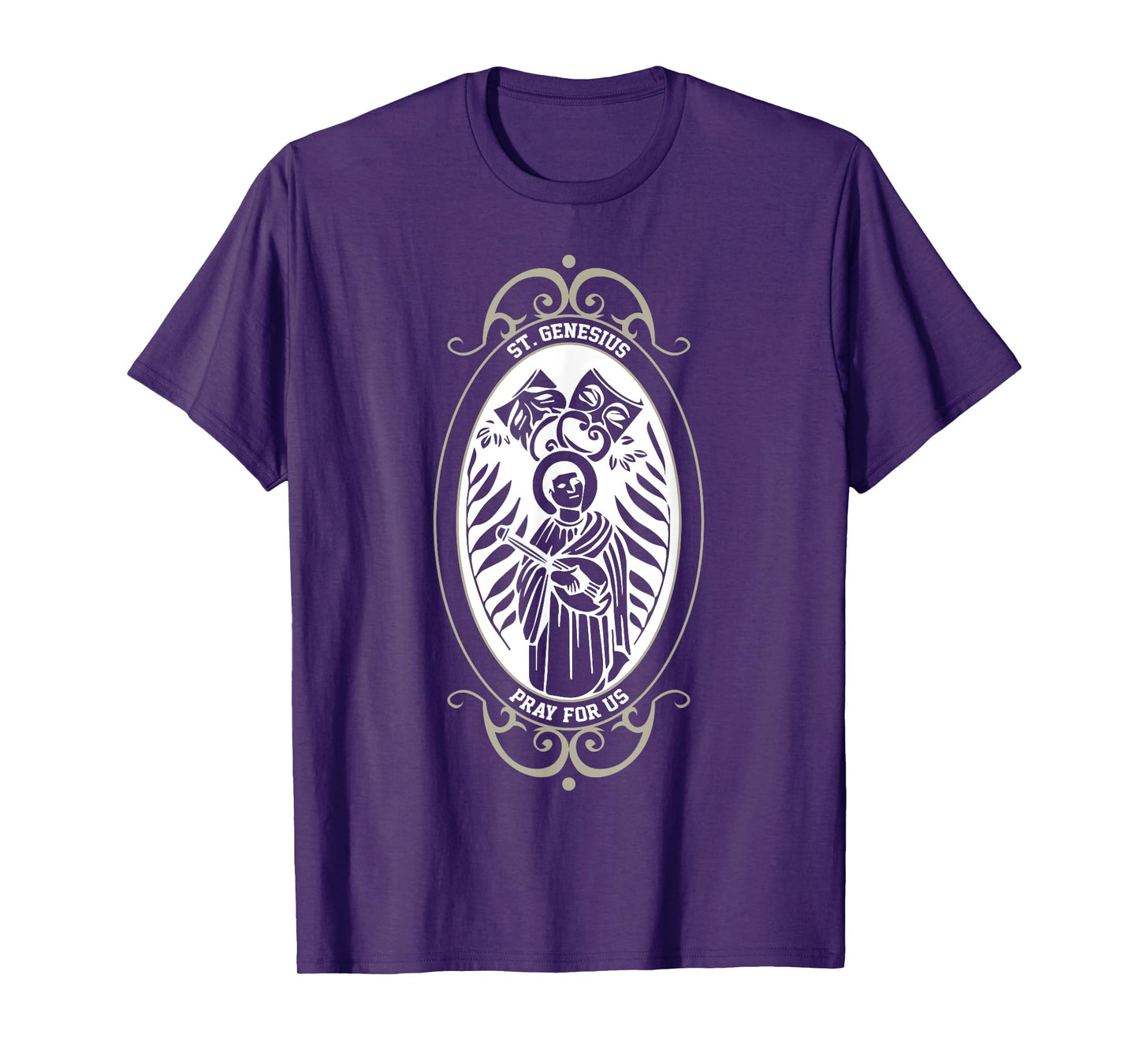 Spiritual Religious Christian Catholic St Genesius T-Shirt T-Shirt