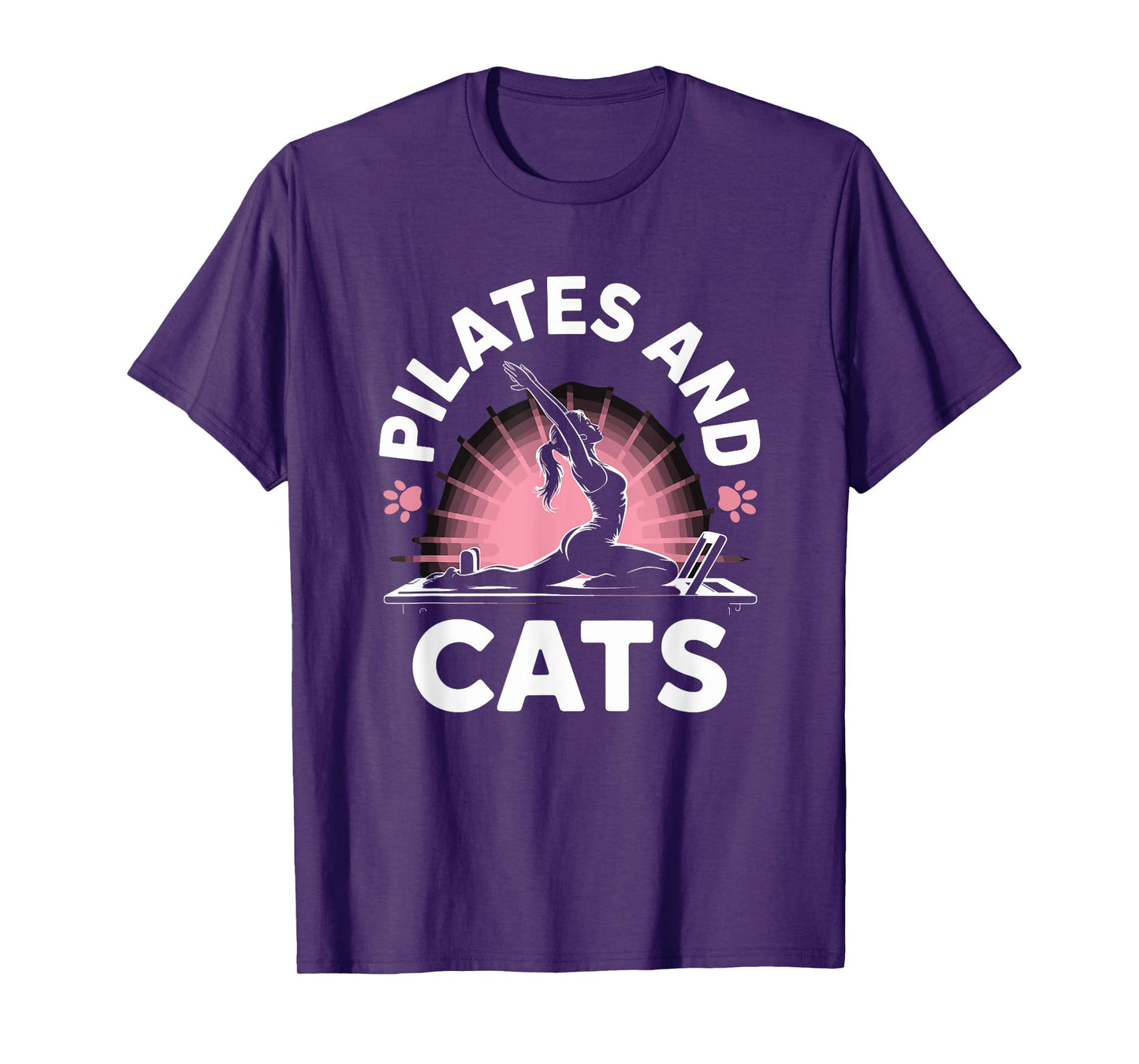 Workout Coach and Gym Fitness Lover, Pilates and Cats T-Shirt