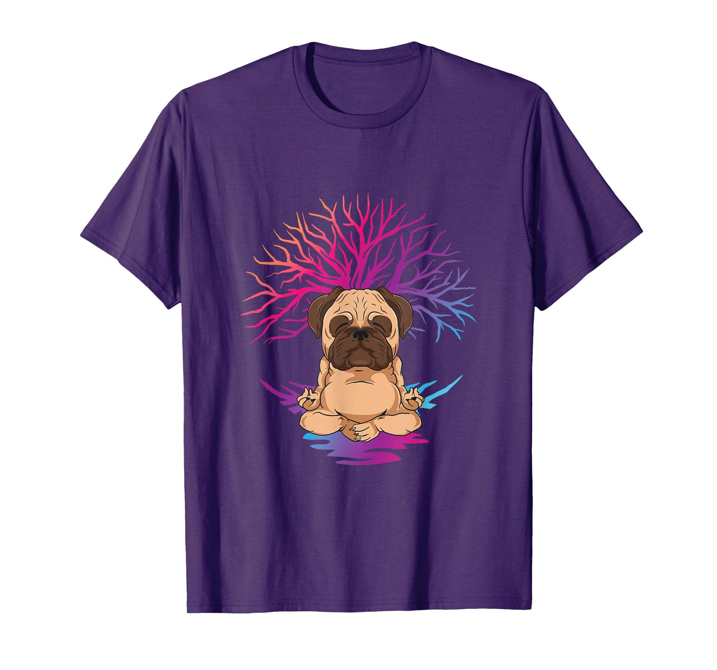Yoga Pug for meditating dog owner T-Shirt for Men Women Kids