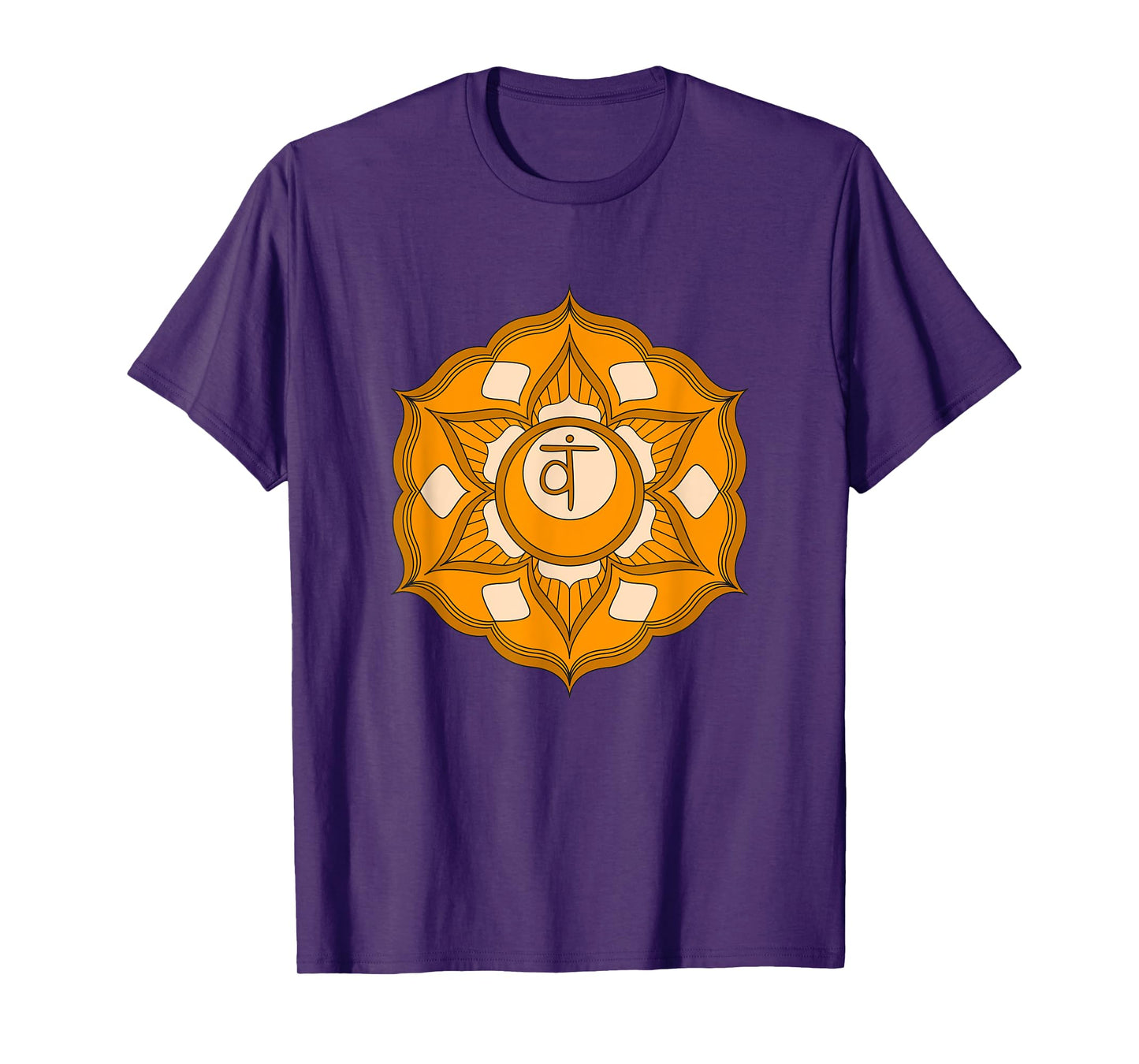 Spiritual Mandala Sacral Chakra Geometry Yoga Meditation T-Shirt