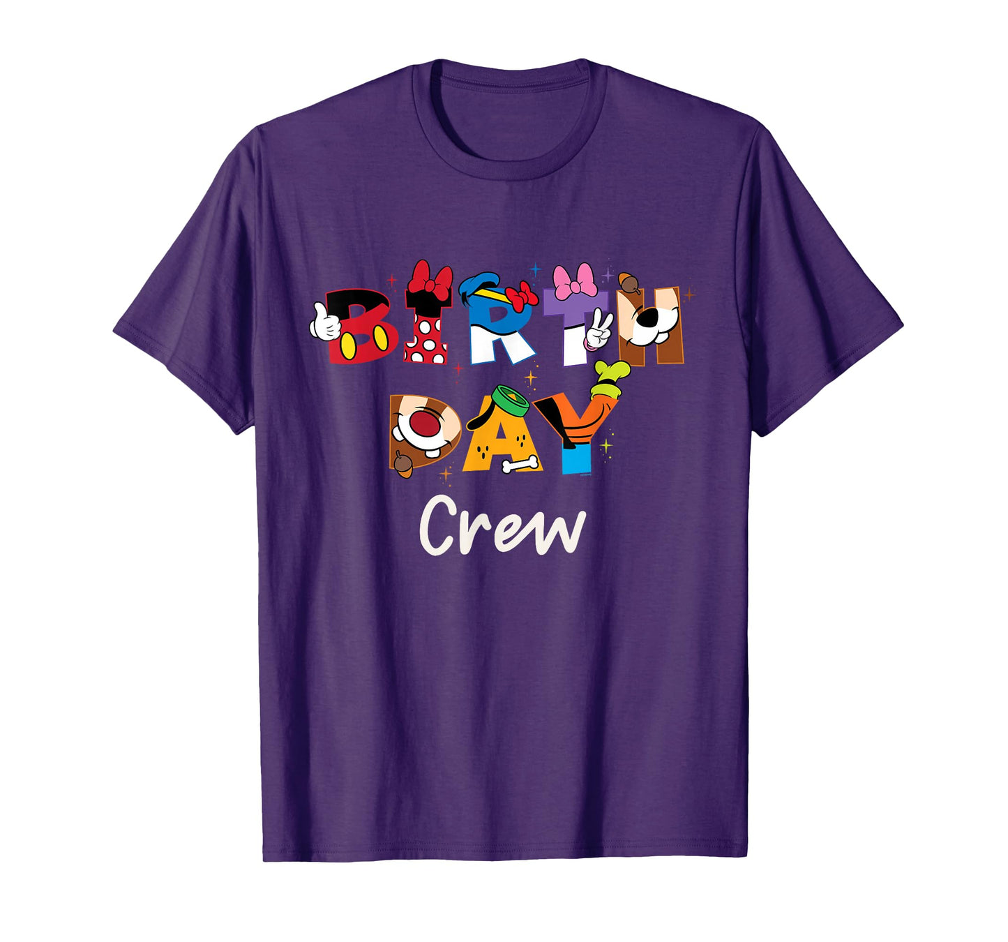 Disney "Birthday Crew" Mickey Mouse and Friends Letters T-Shirt