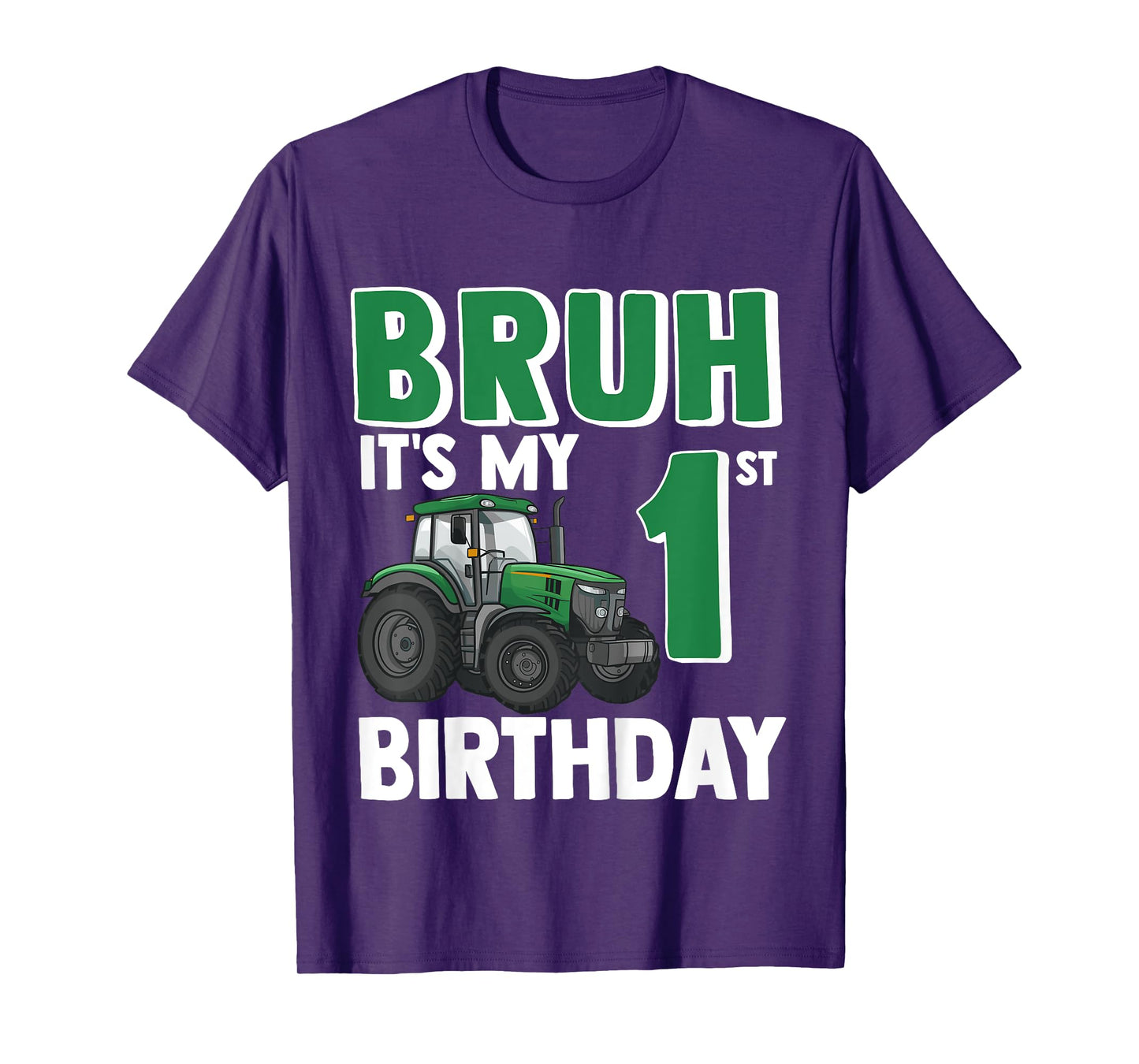 Kids One 1yr 1st Tractor Birthday Boy Boys Farmer Farm 1 Year Old T-Shirt