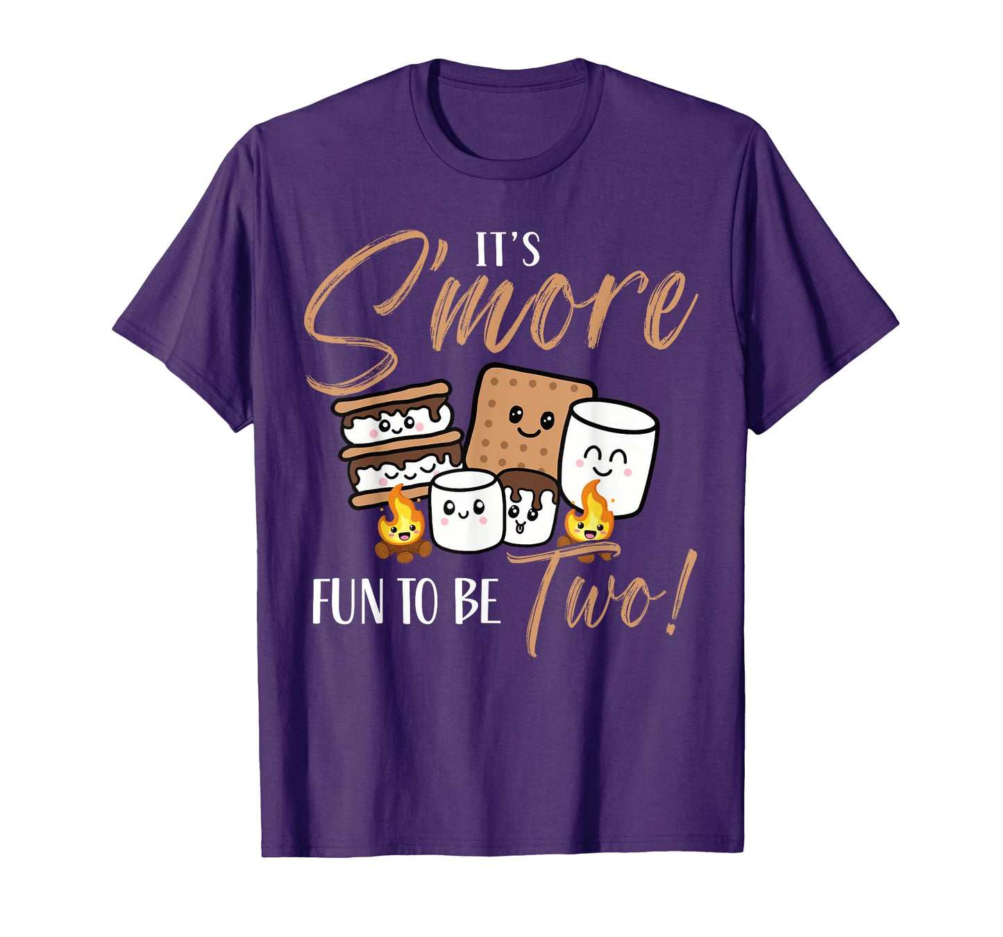 It's S'more Fun To Be Two 2nd Birthday Campfire Marshmallow T-Shirt