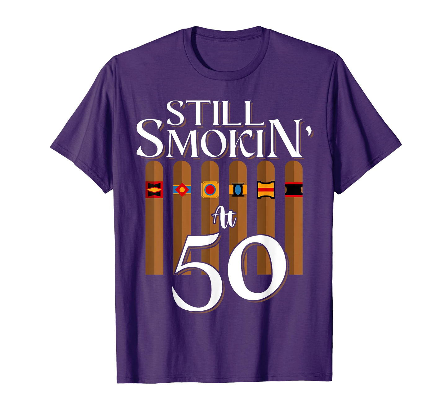 Still Smoking Cigars 50th Years Old Birthday Dad Smoker T-Shirt