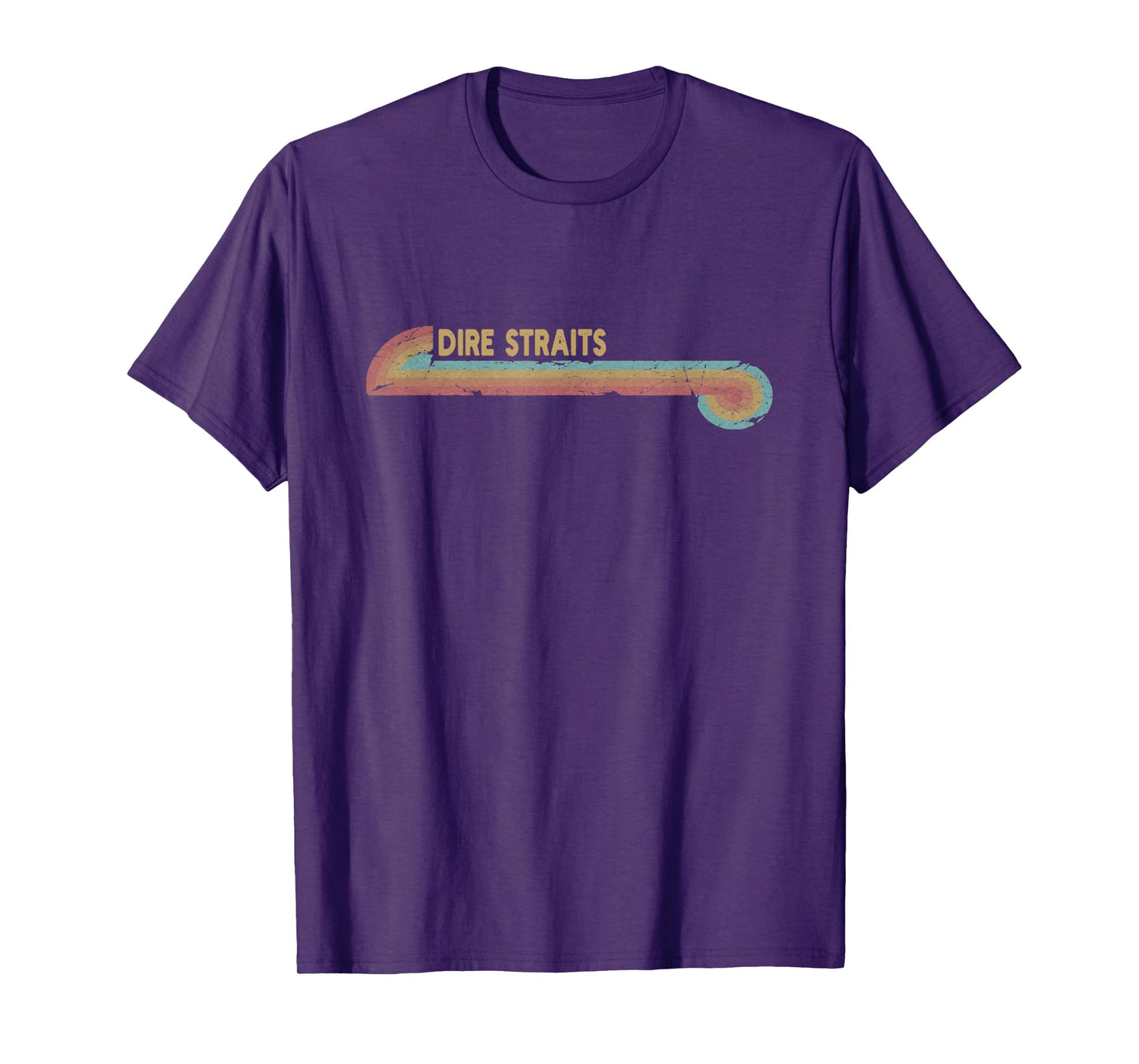 Vintage Retro Line Dire Straits Cassette Stripes Musician T-Shirt