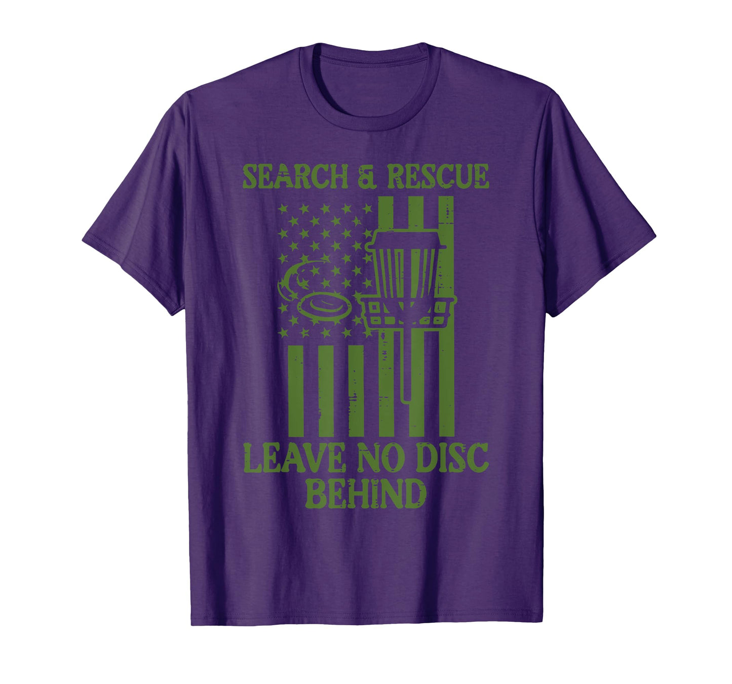 Search Rescue No Disc Behind Flag Frisbee Golf Men Women Kid T-Shirt