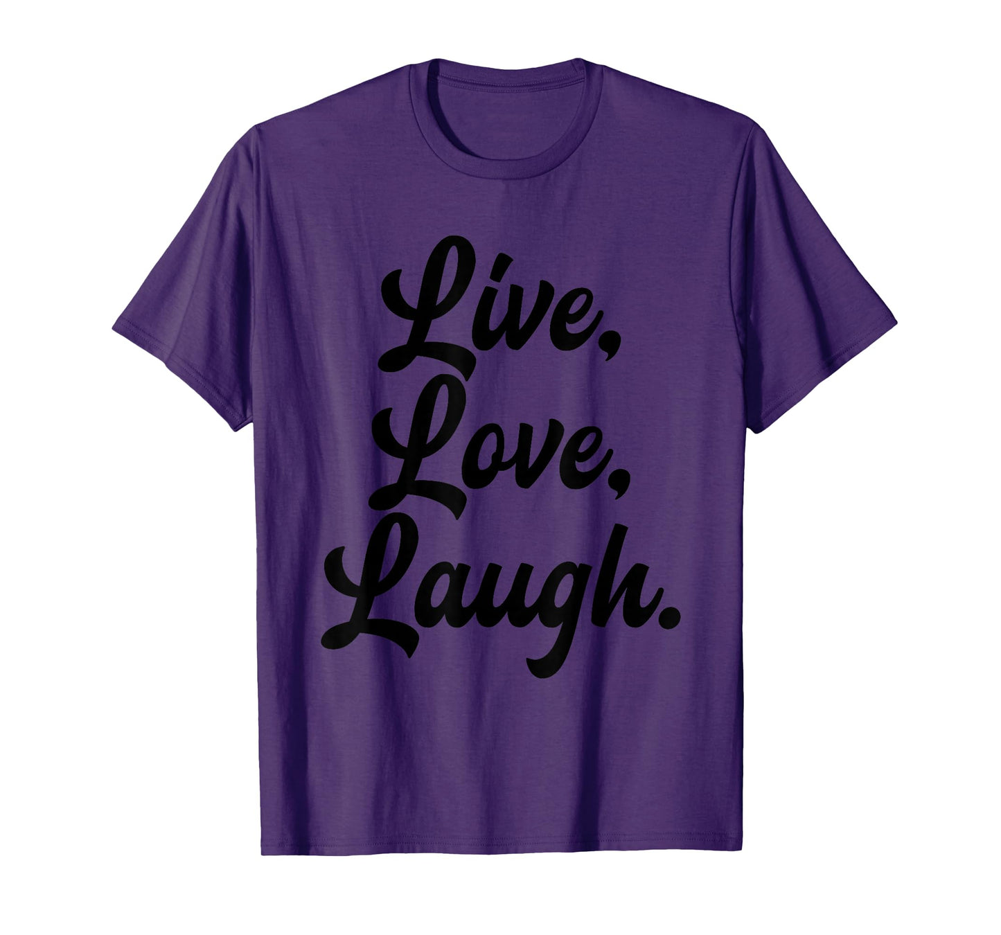 Laugh Love Live Retro Meditation Mindful Positivity Gift T-Shirt
