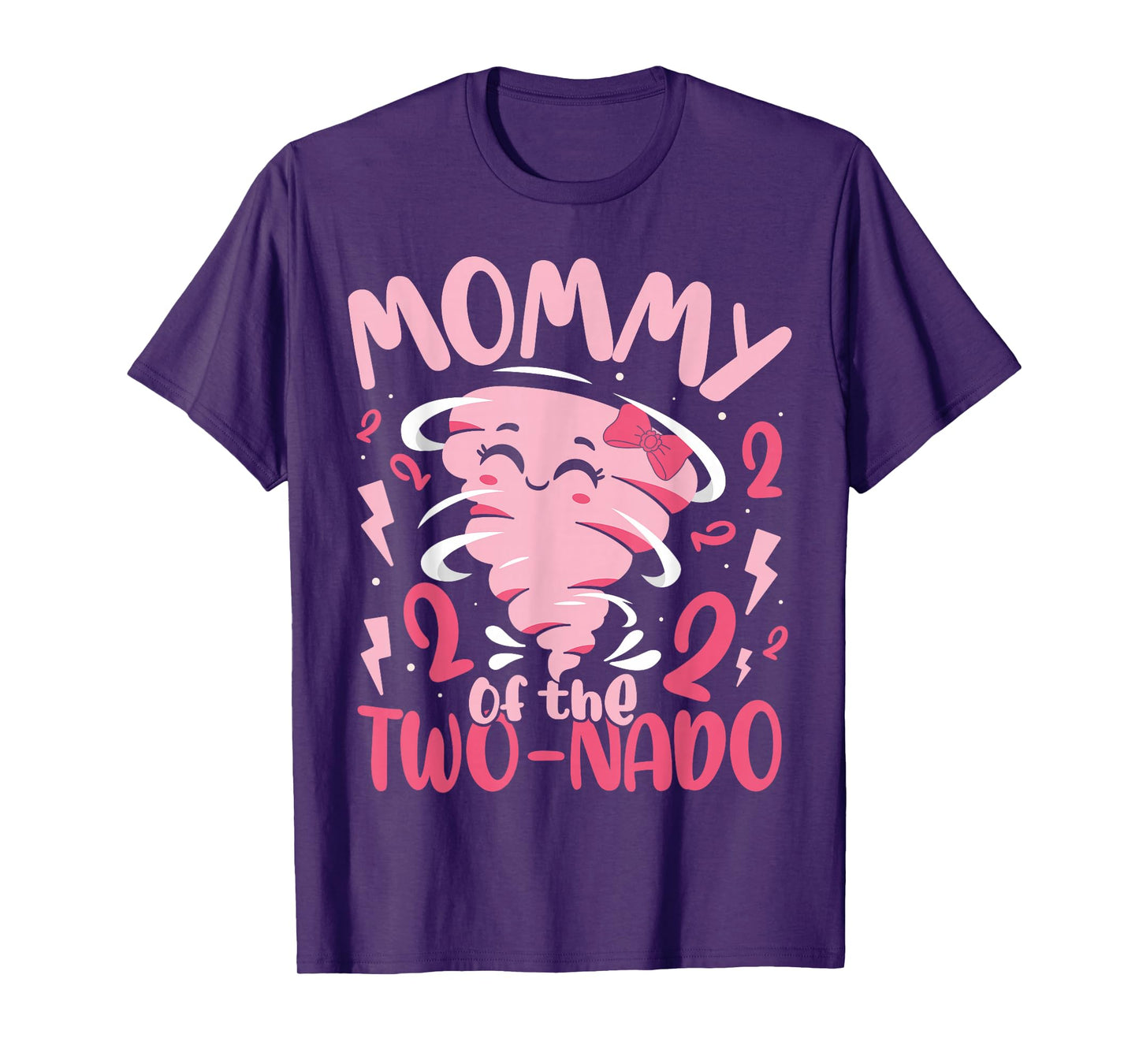 Mommy of the Two-nado Tornado Theme 2nd Birthday Party Kids T-Shirt