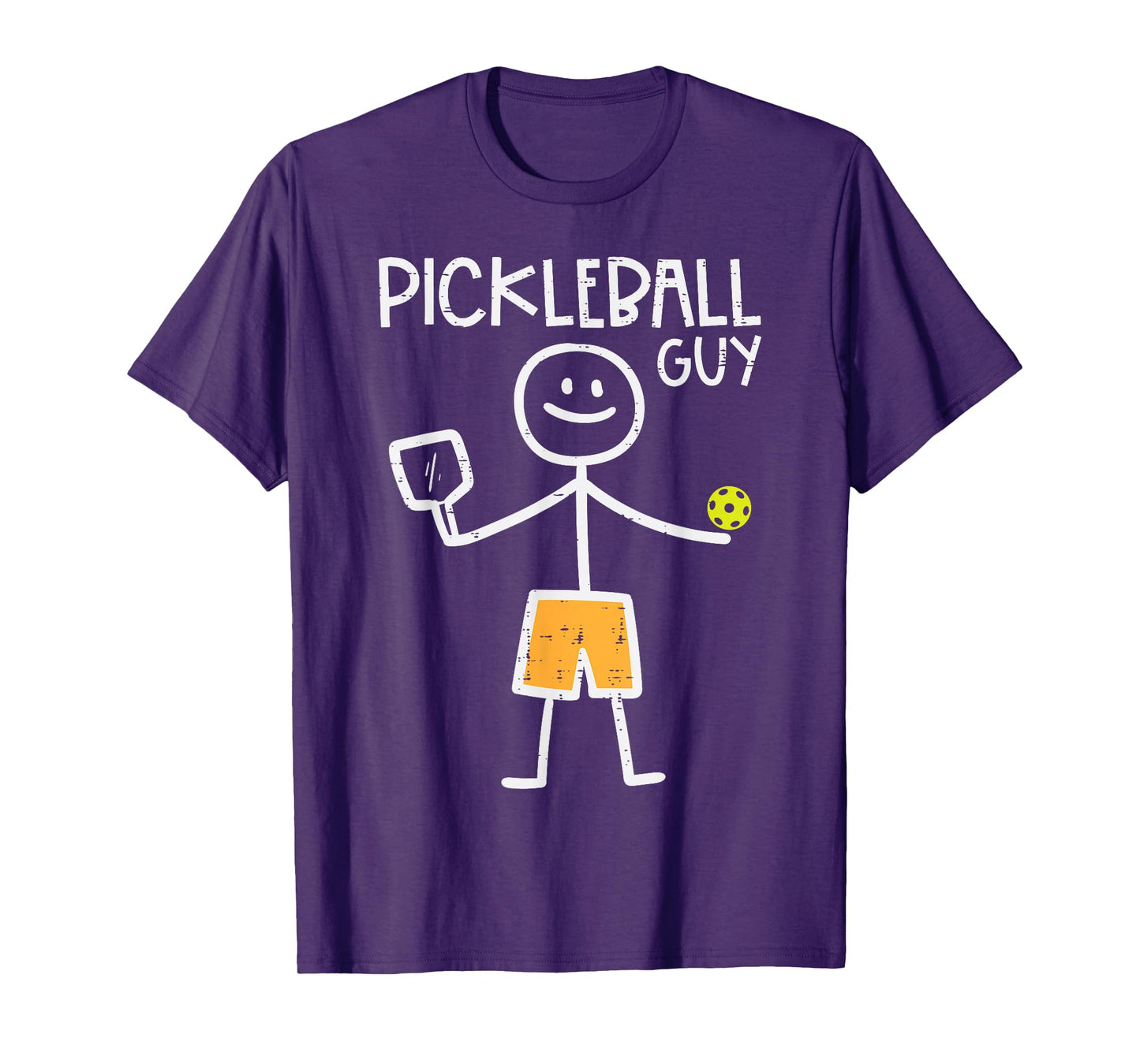 Pickleball Guy Stickman Pickle Ball Men Boys Kids Youth Teen T-Shirt